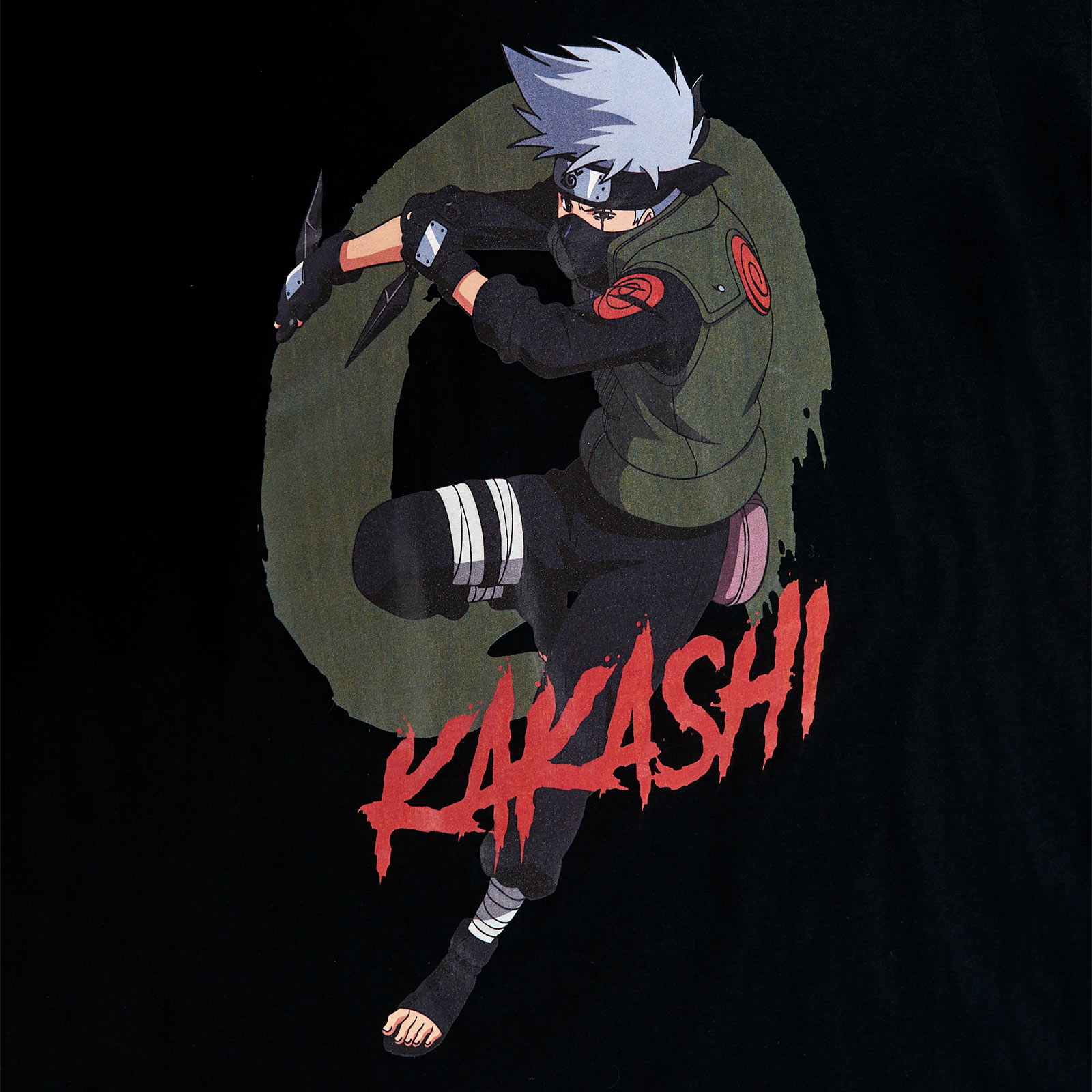 Naruto - Kakashi Personage T-Shirt zwart