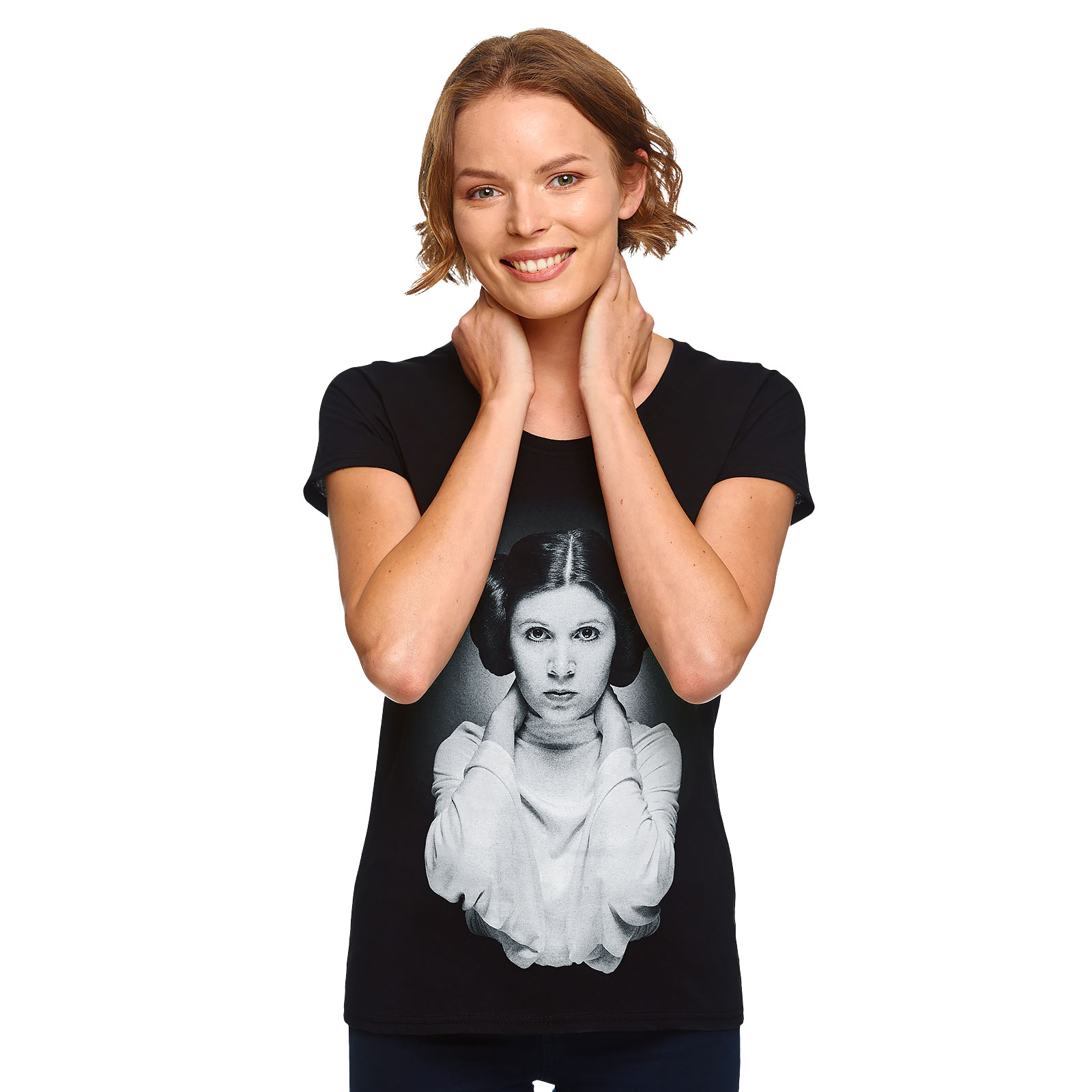 Star Wars - T-shirt pour femmes Leia Portrait noir