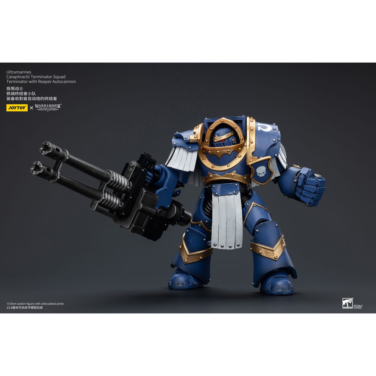 Warhammer The Horus Heresy Action figure 1/18 Ultramarines Cataphractii Terminator Squad Terminator con Reaper Autocannon