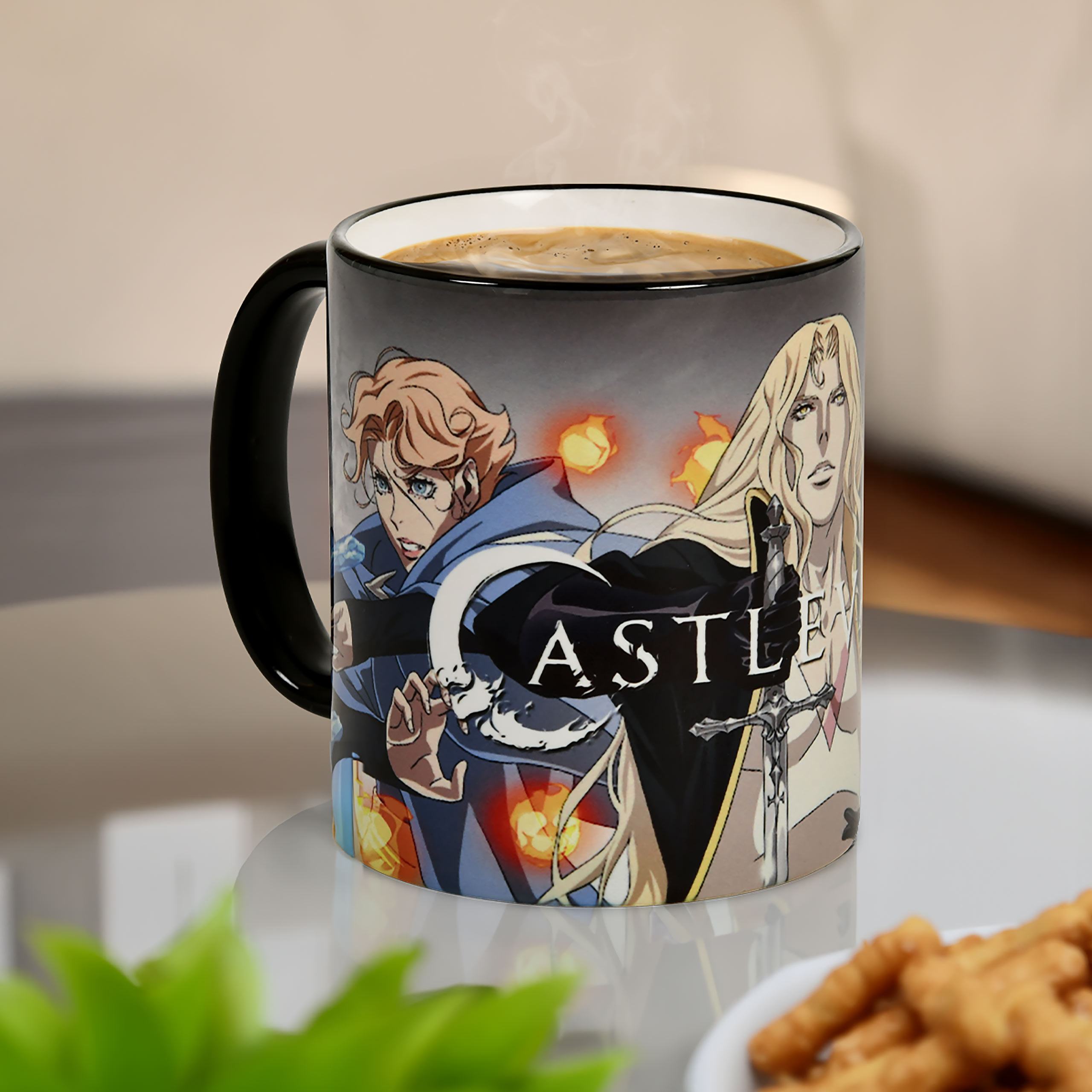 Taza Collage de Alucard, Trevor y Sypha - Castlevania