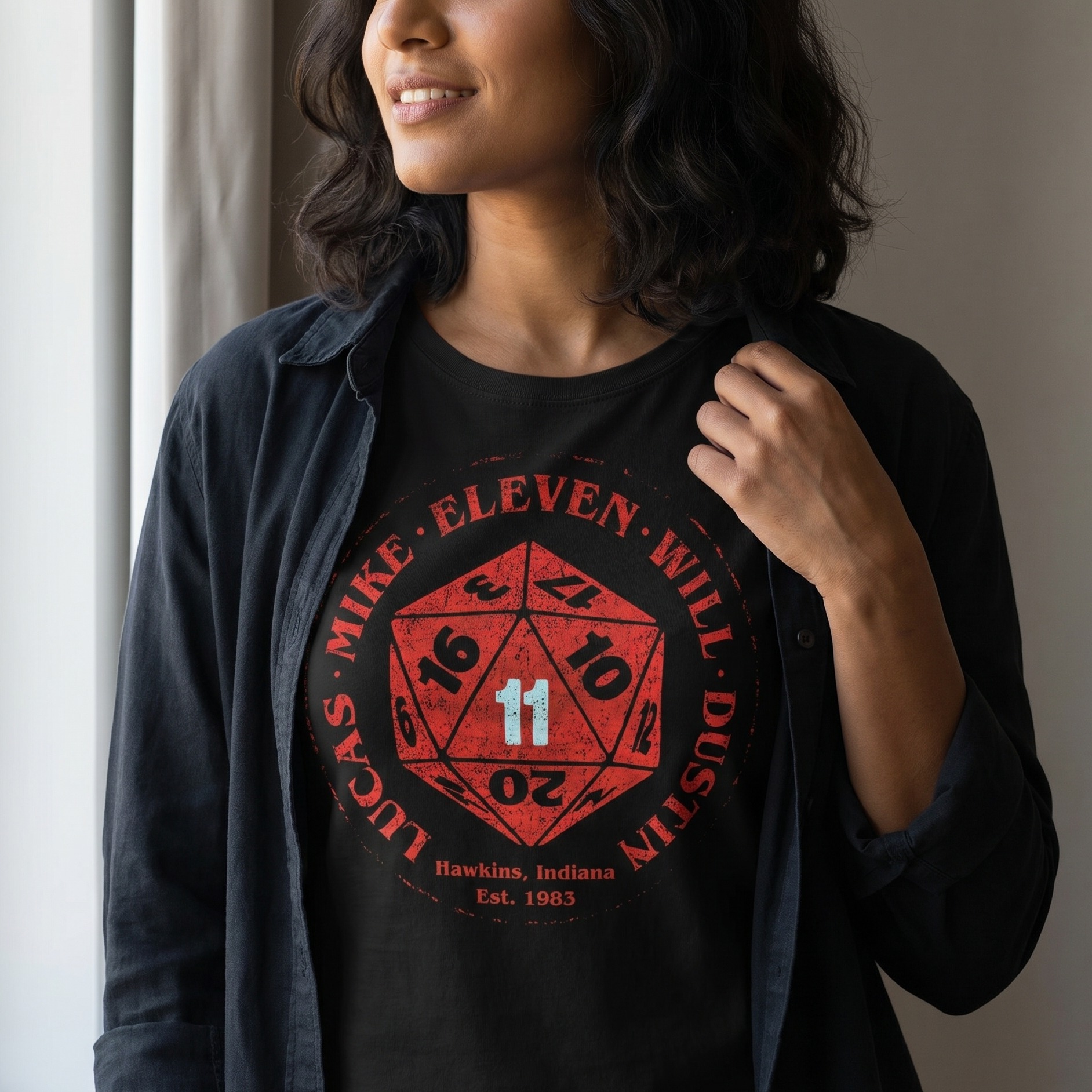 Eleven Dice T-Shirt voor Stranger Things Fans