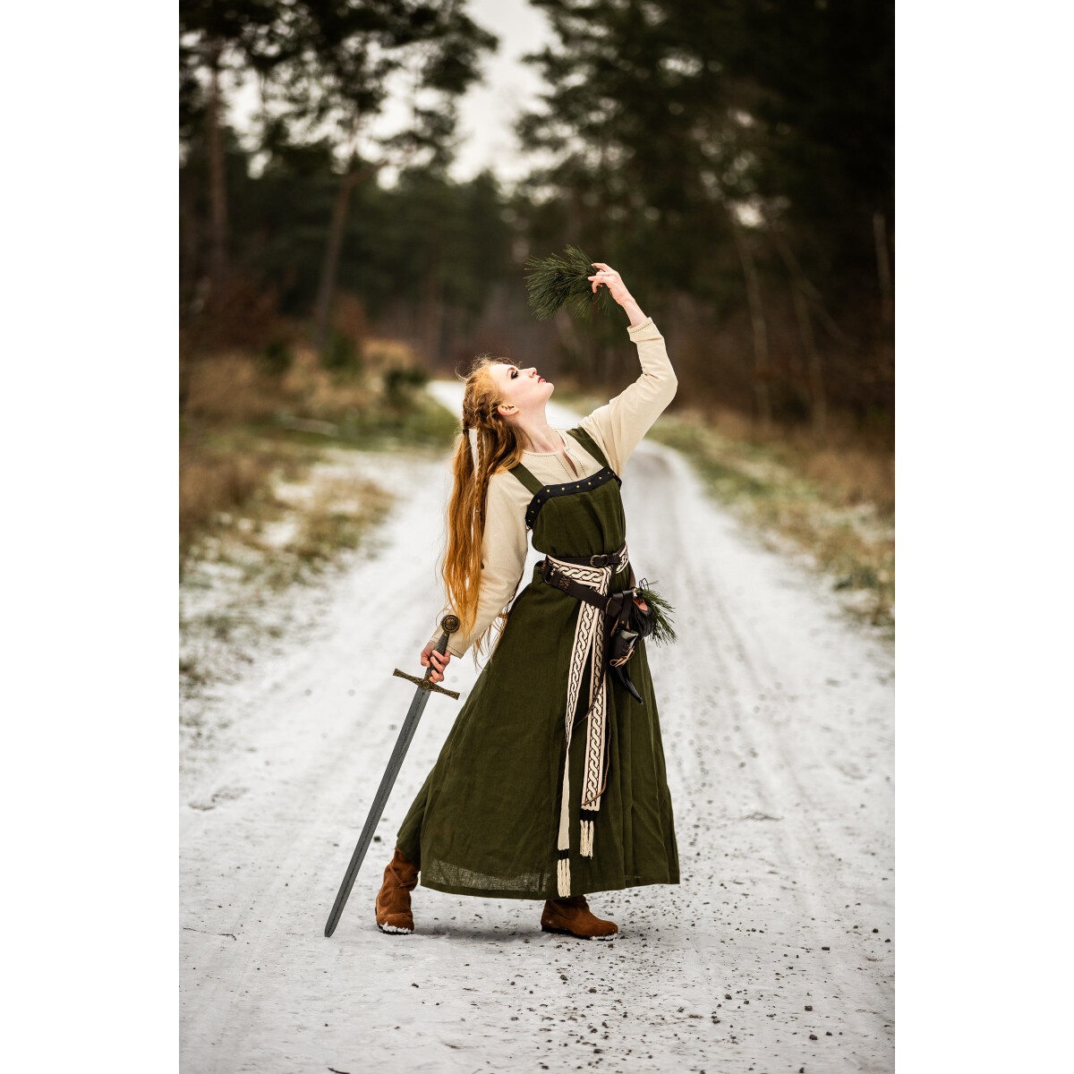 Medieval Viking Overdress Alena green