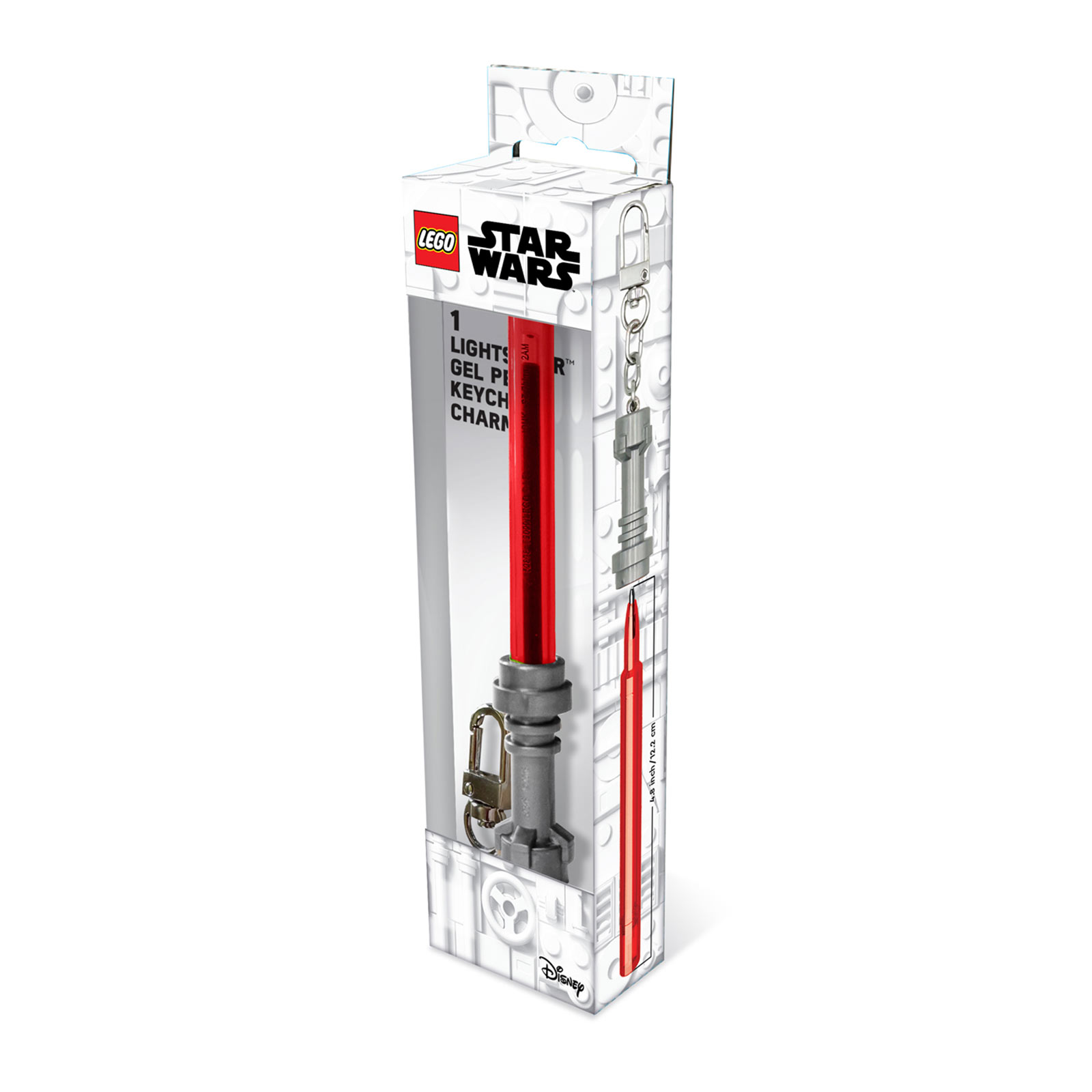 Star Wars - Penna gel a spada laser con moschettone, rossa