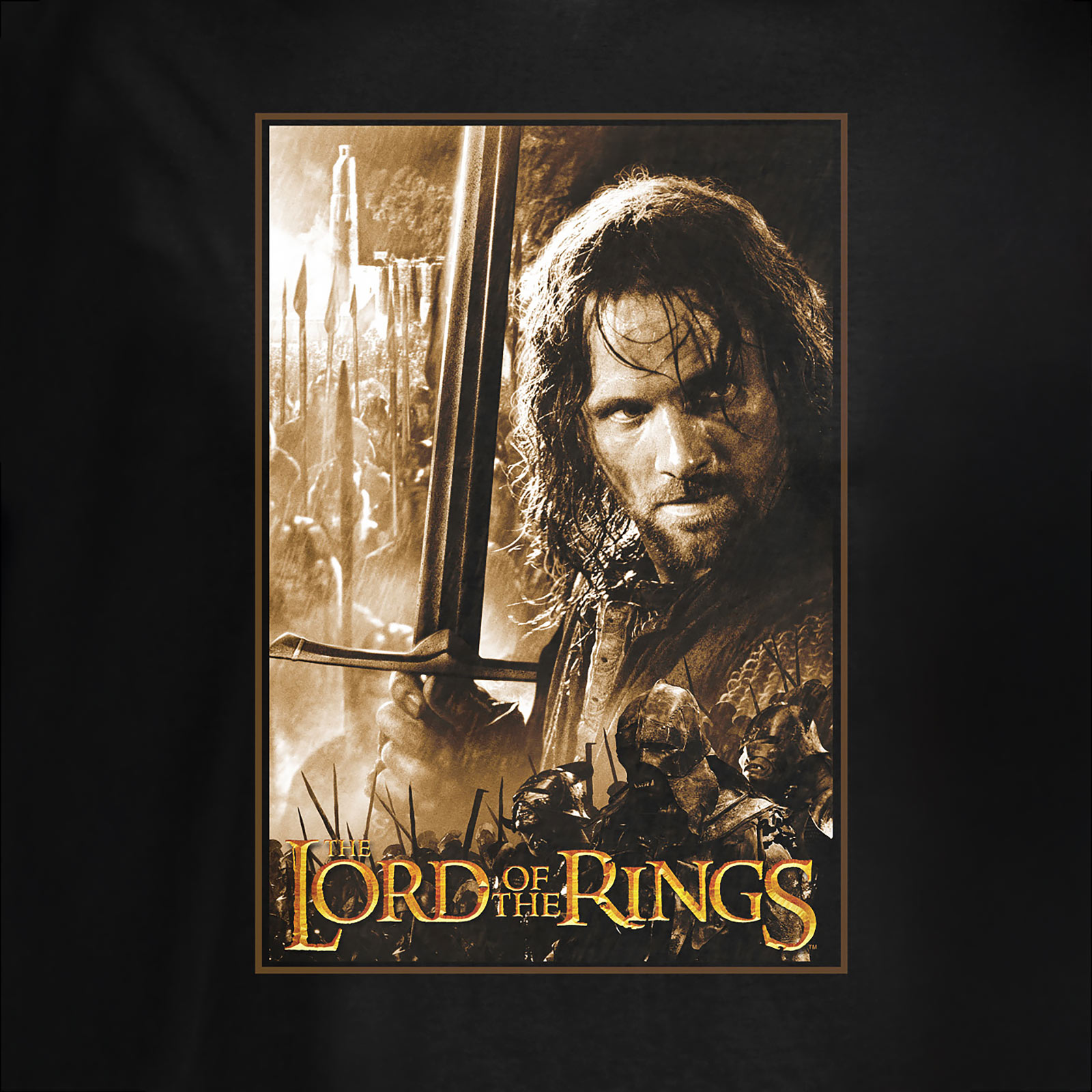 T-shirt noir Aragorn Hero - Seigneur des Anneaux