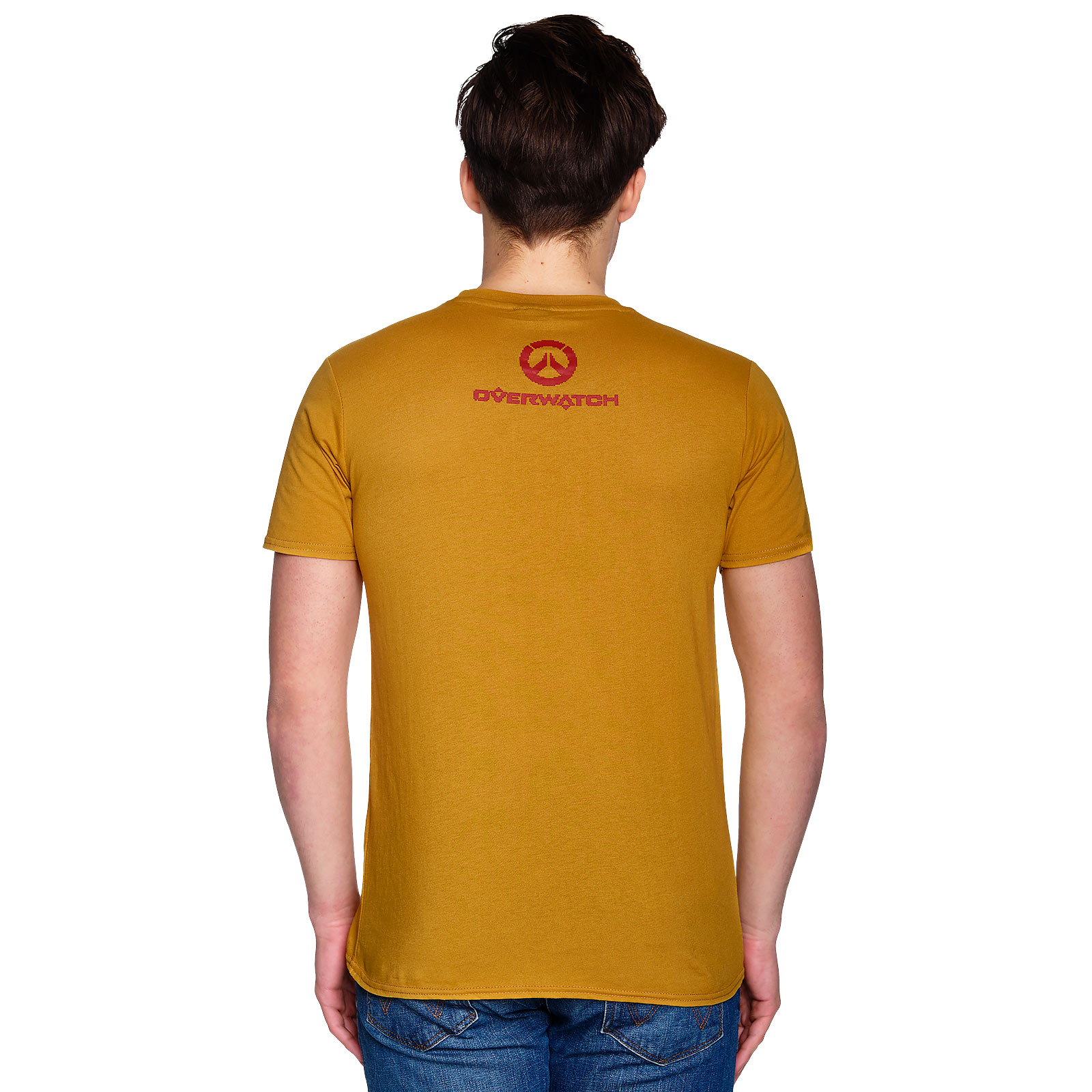 Overwatch - Zenyatta Pixel T-shirt geel