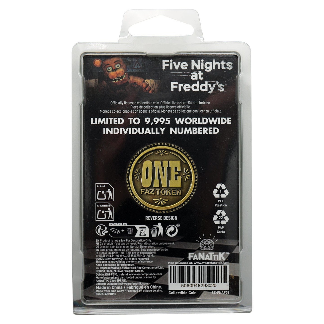 Five Nights at Freddys Sammelmünze One Faz Token Limited Edition