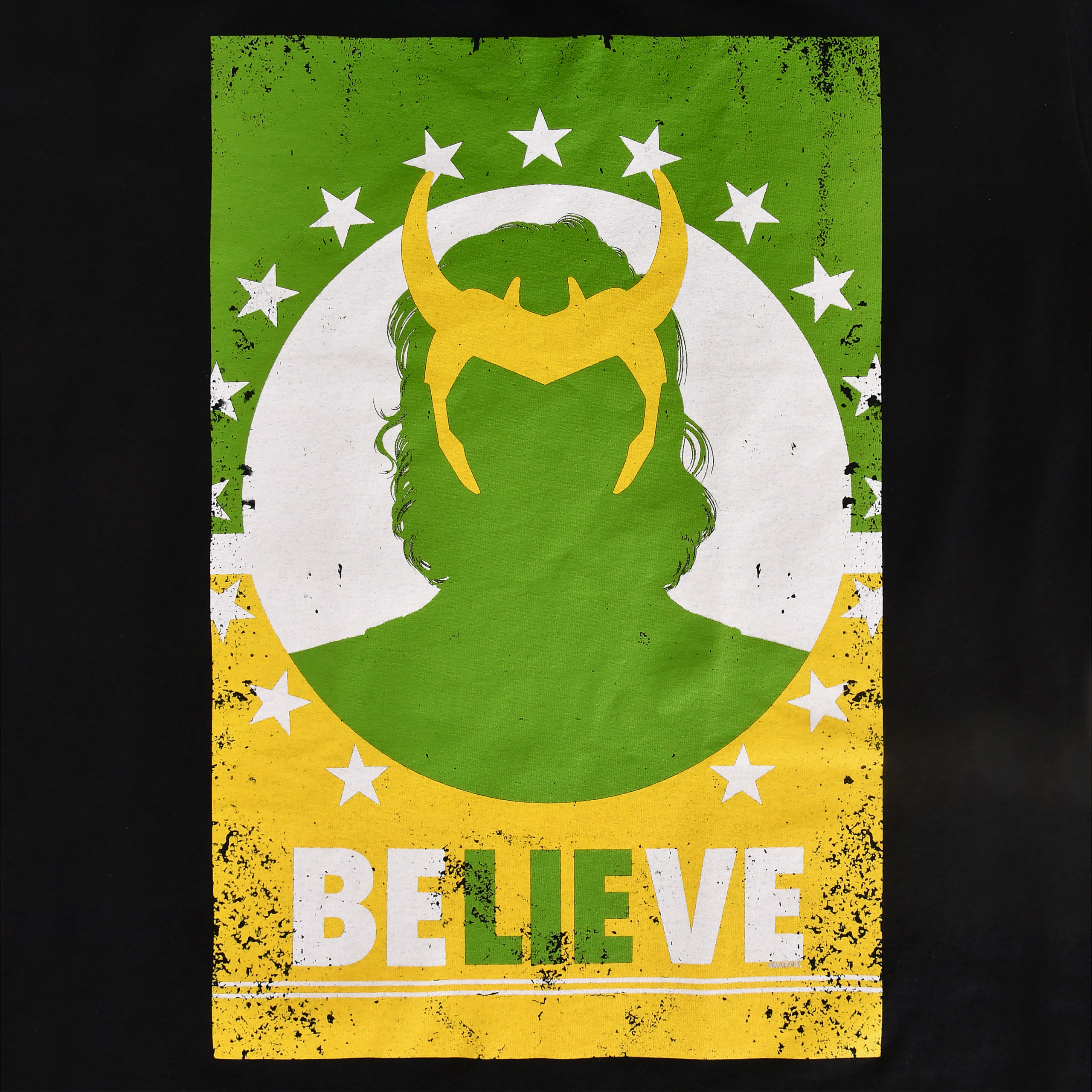 Loki - Believe Lie Poster T-Shirt zwart