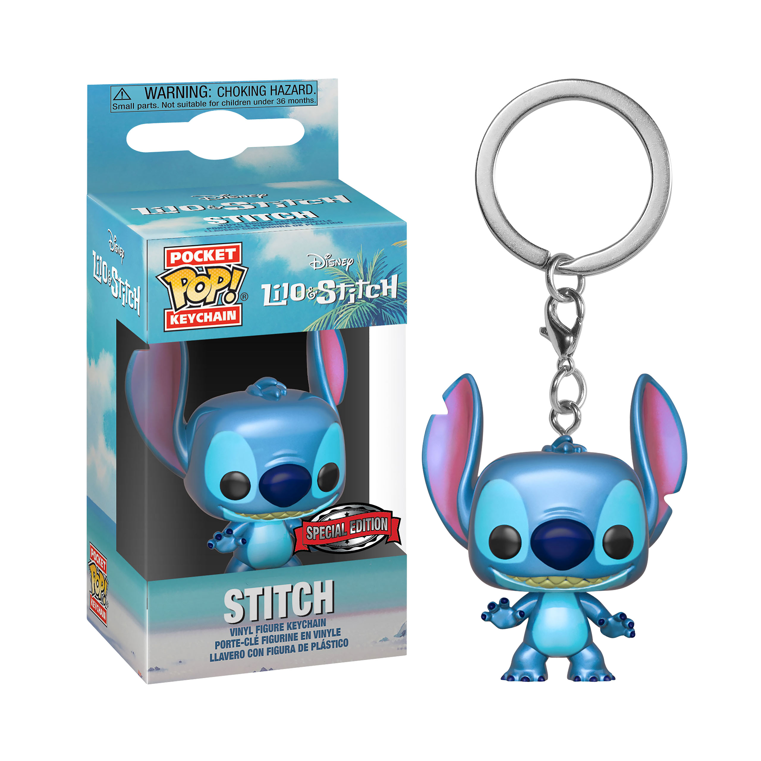 Lilo & Stitch - Porte-clés Funko Pop Stitch Métallique