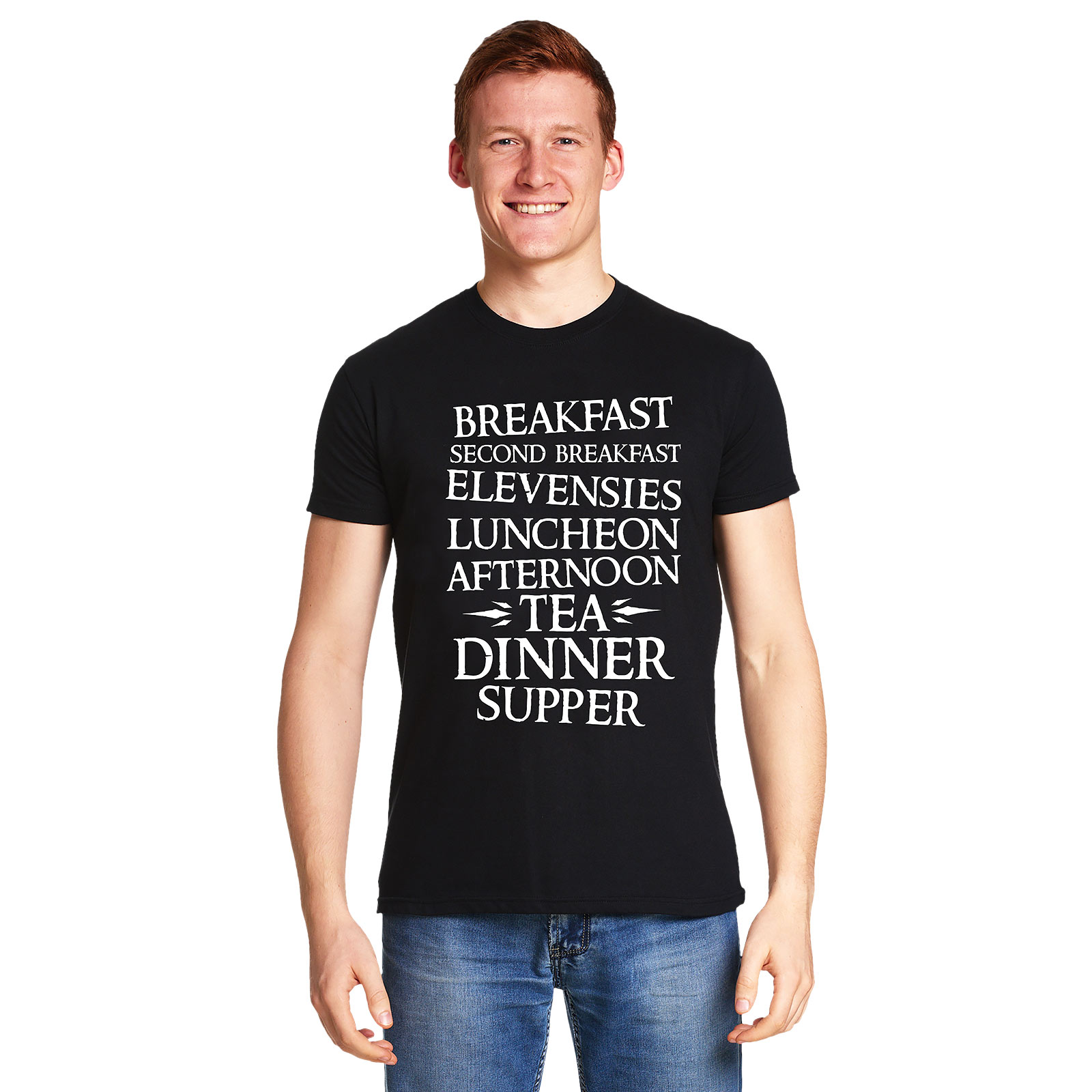 Meals of the Day T-shirt for Hobbit Fans black