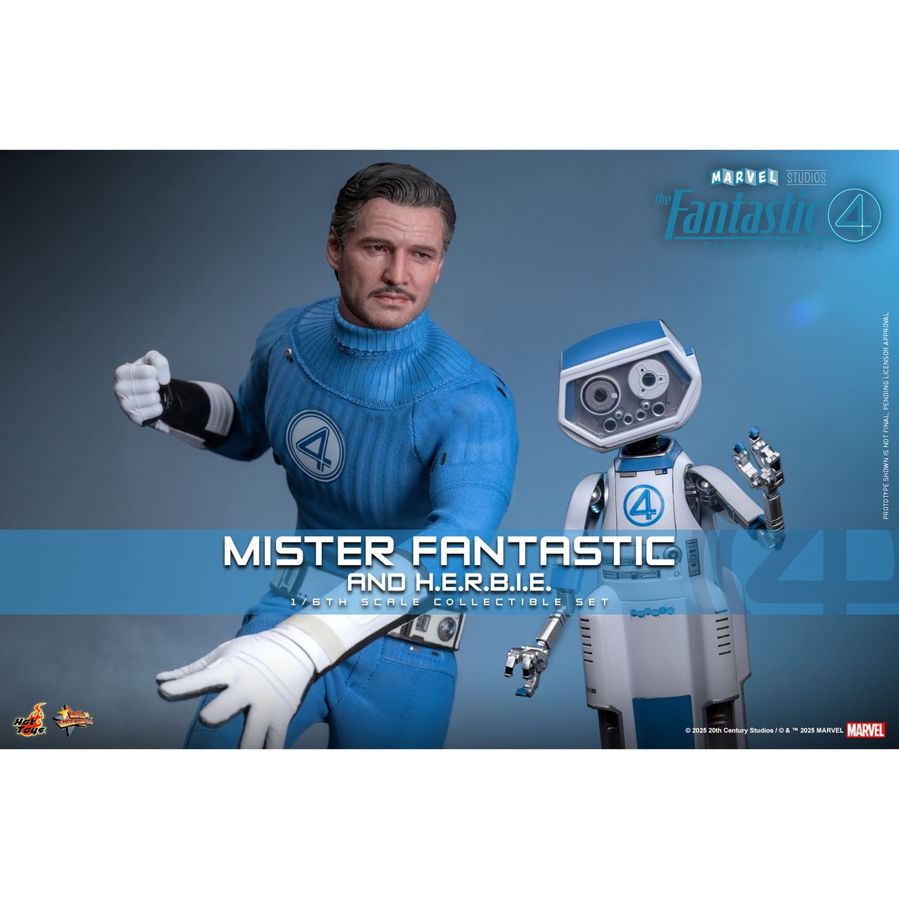 Les Quatre Fantastiques - Mister Fantastic & H.E.R.B.I.E. coffret de figurines d’action Masterpiece 1:6
