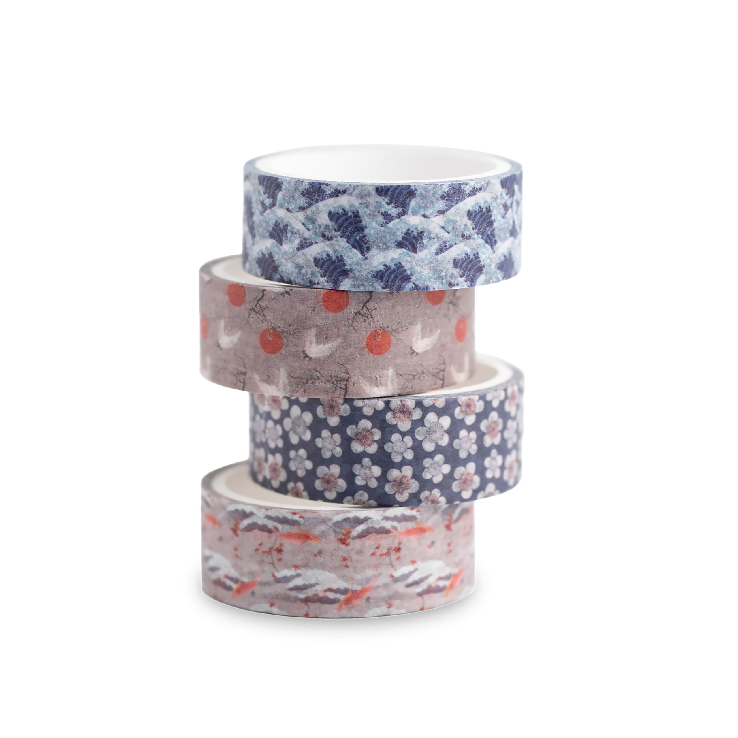 La gran ola de Kanagawa - Katsushika Hokusai Washi Tapes Set de 4