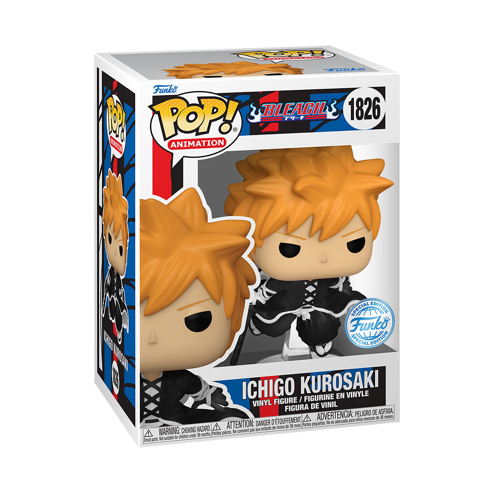 Bleach - Ichigo Kurosaki (Técnica Getsuga Tenshou) Figura Funko Pop