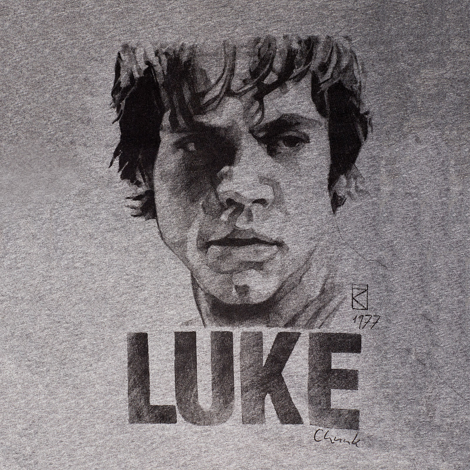 Star Wars - T-shirt Luke Sketch gris