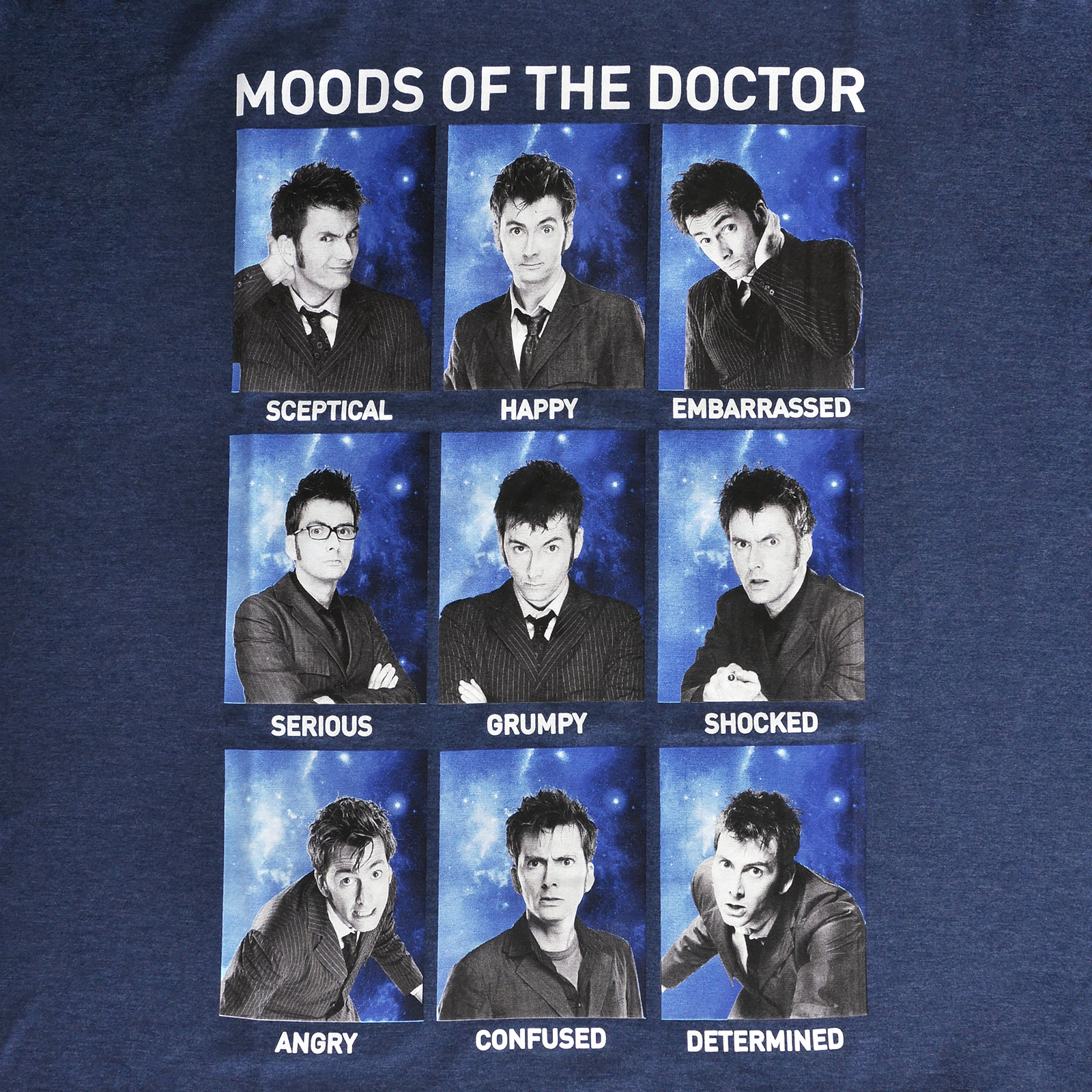 Doctor Who - Moods of the Doctor T-Shirt blau