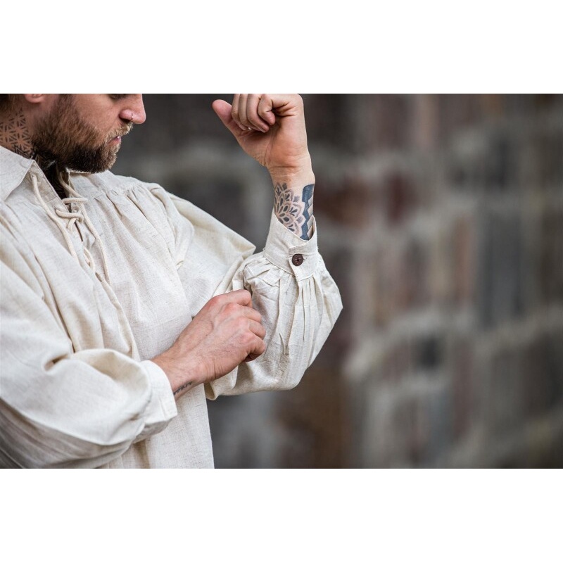 Middeleeuws veterhemd Arthur beige