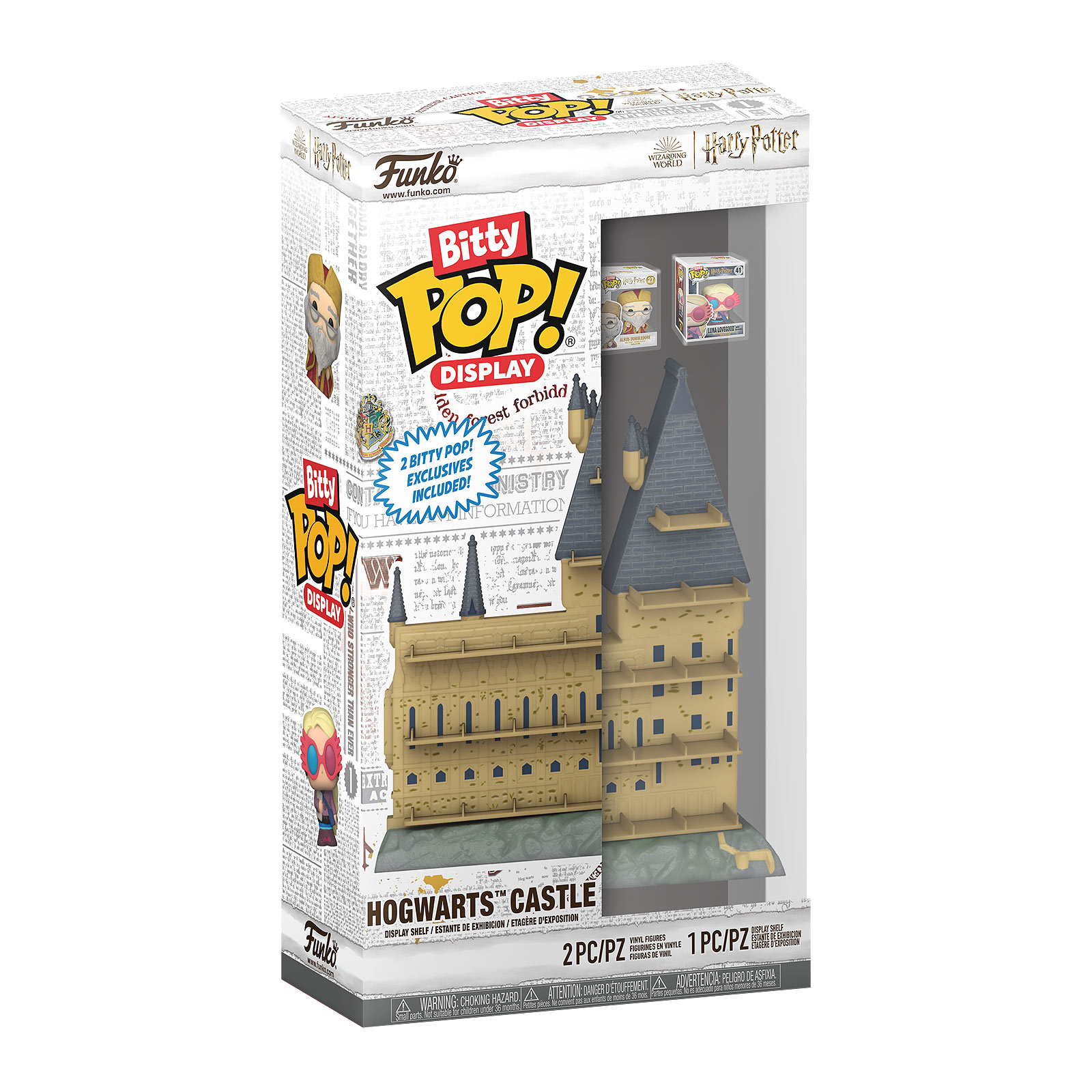 Harry Potter - Castillo de Hogwarts Funko Bitty Pop Display con 2 Figuras