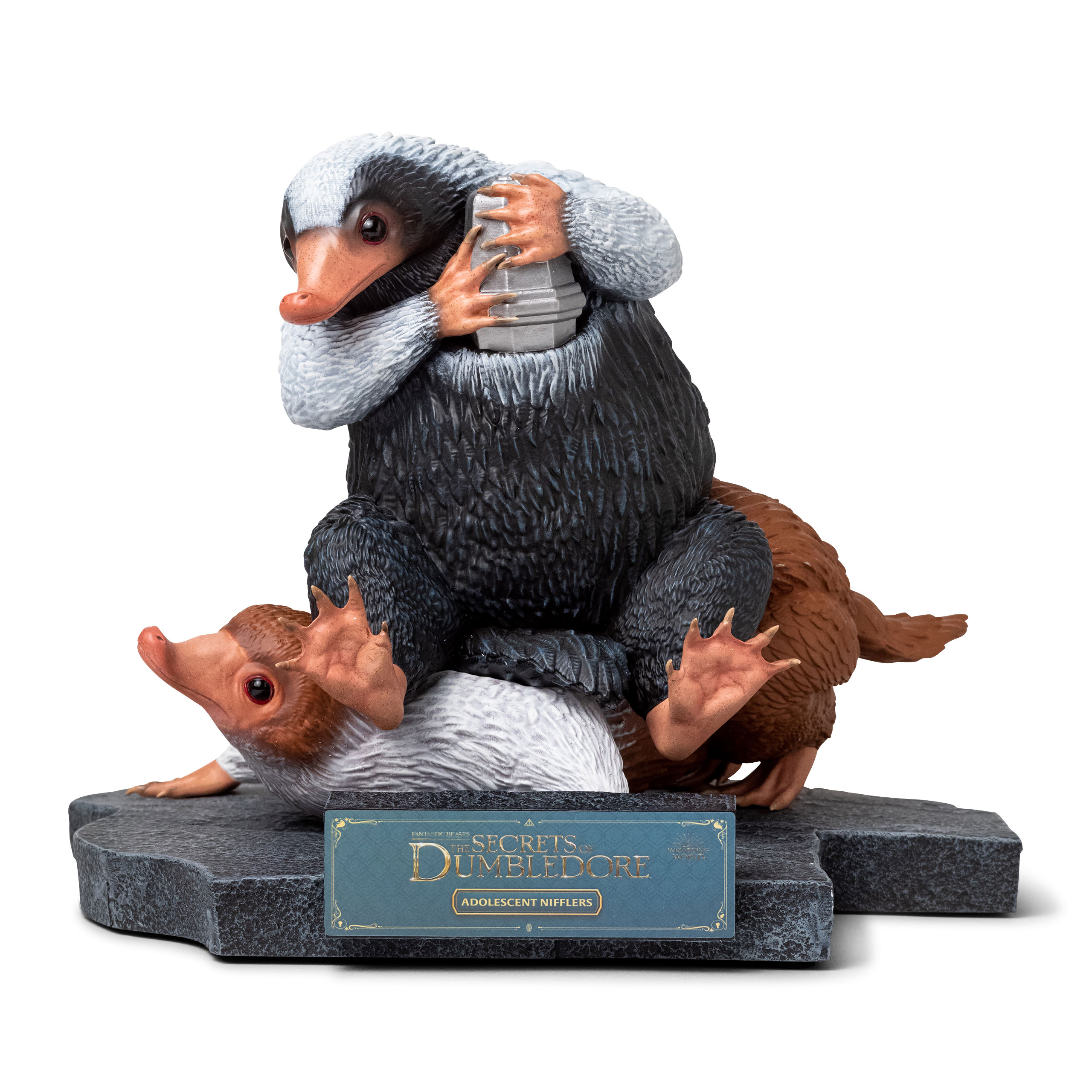 Niffler Alfie and Timothy Statue - Fantastic Beasts Dumbledore's Secrets