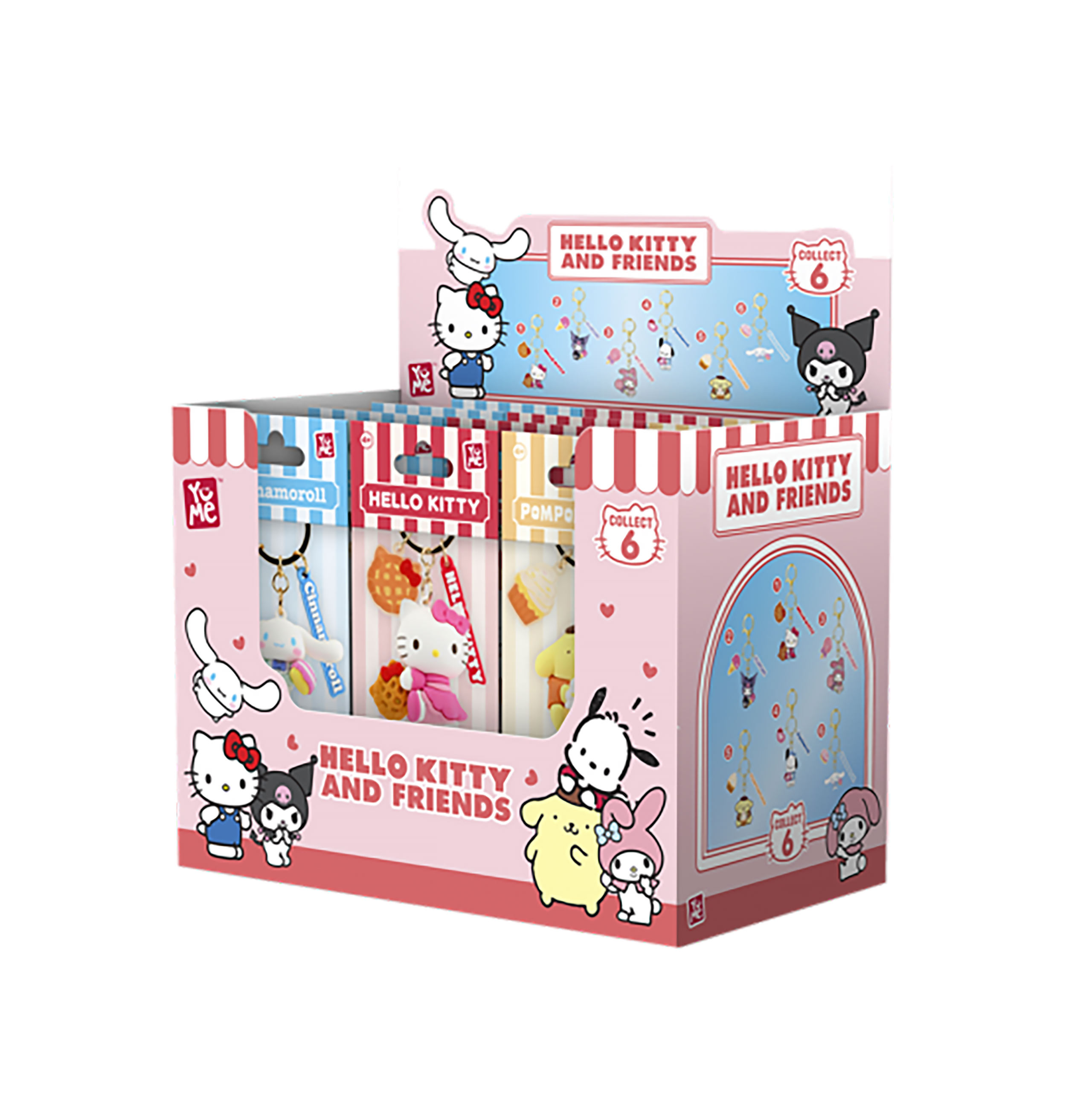 Hello Kitty and Friends - YuMe Tea Party Display med överraskningsnyckelringar