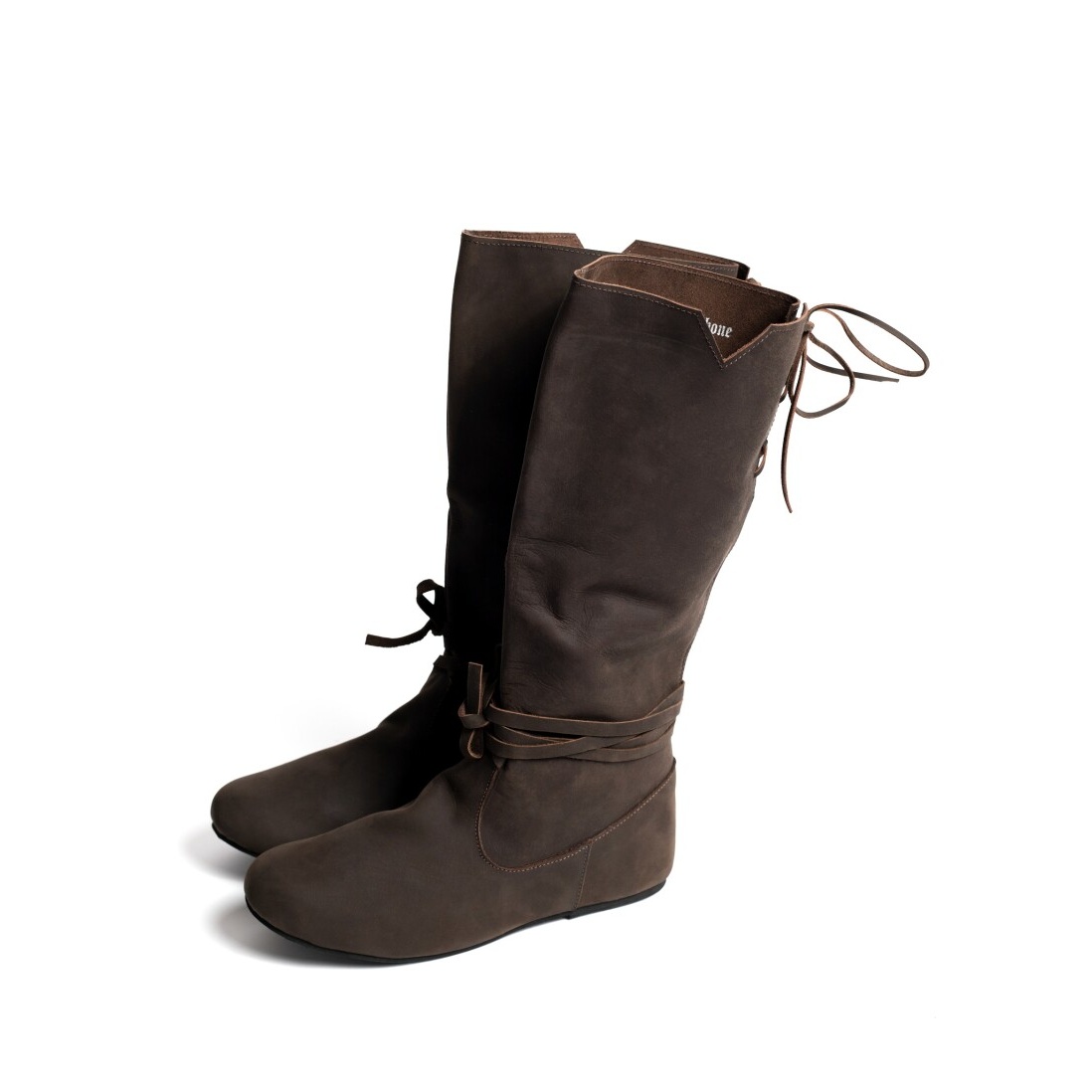 Medieval Boots Ole in Brown Nubuck Leather