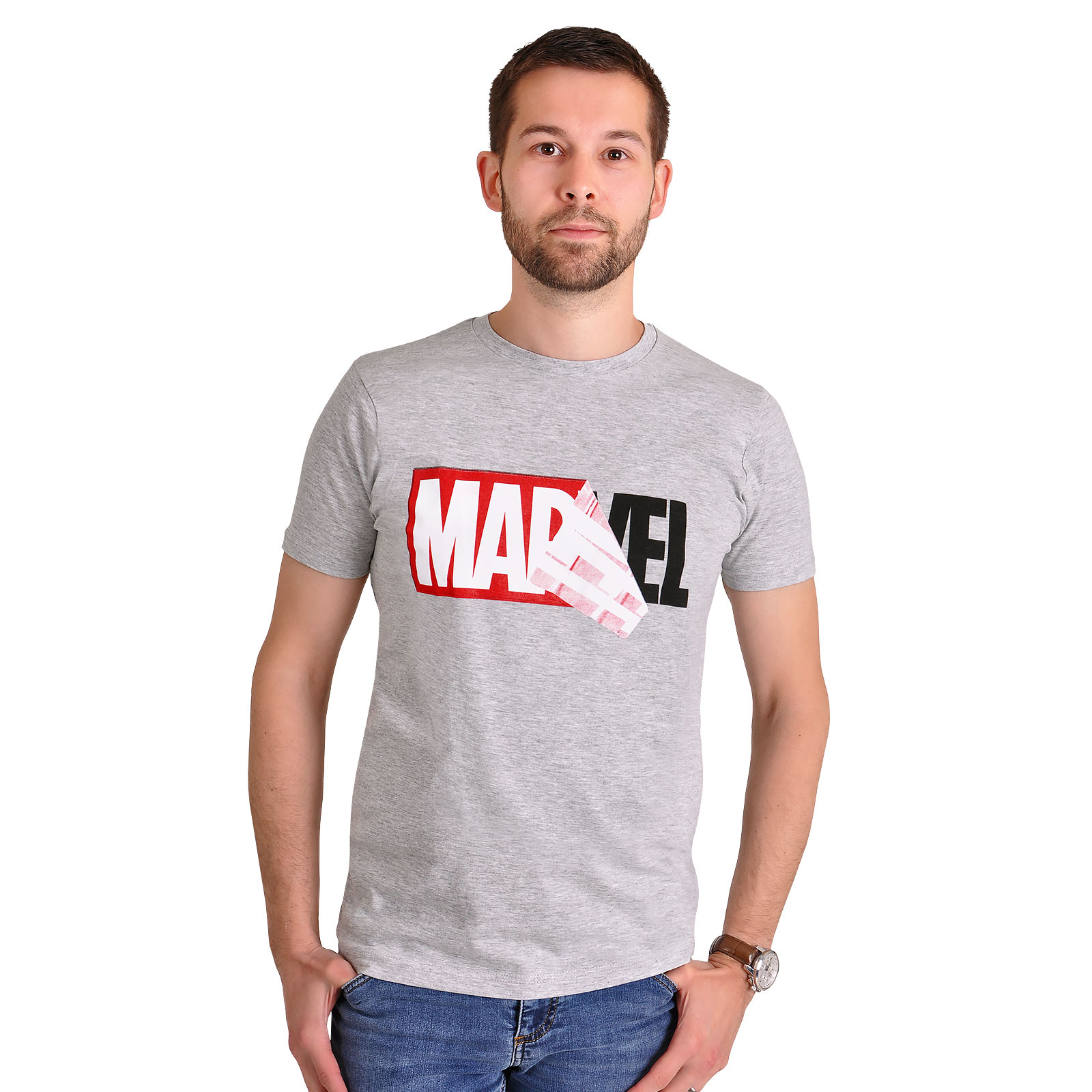 Marvel - Logo Reveal T-Shirt grau