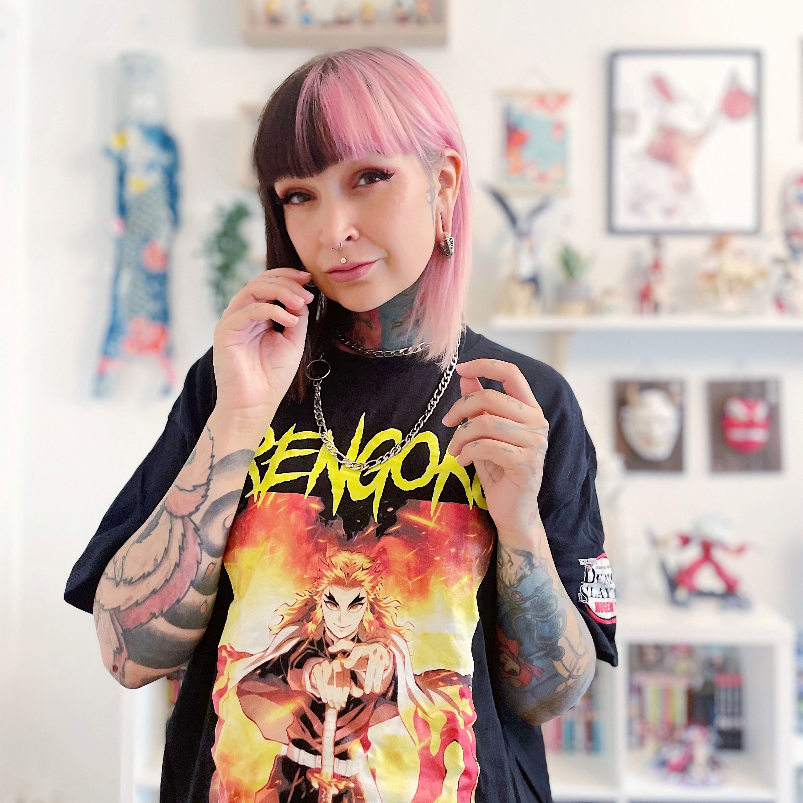 Demon Slayer - Rengoku T-Shirt schwarz