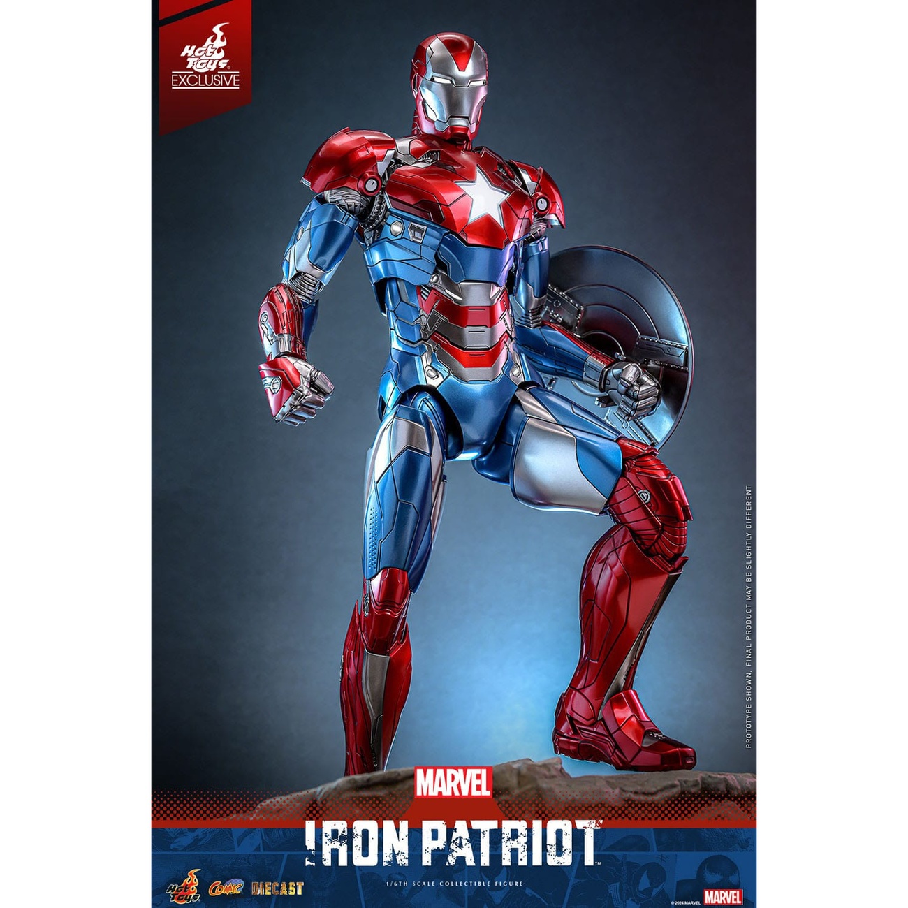 Marvel - Iron Patriot Comic Diecast Masterpiece action figure esclusiva in scala 1:6
