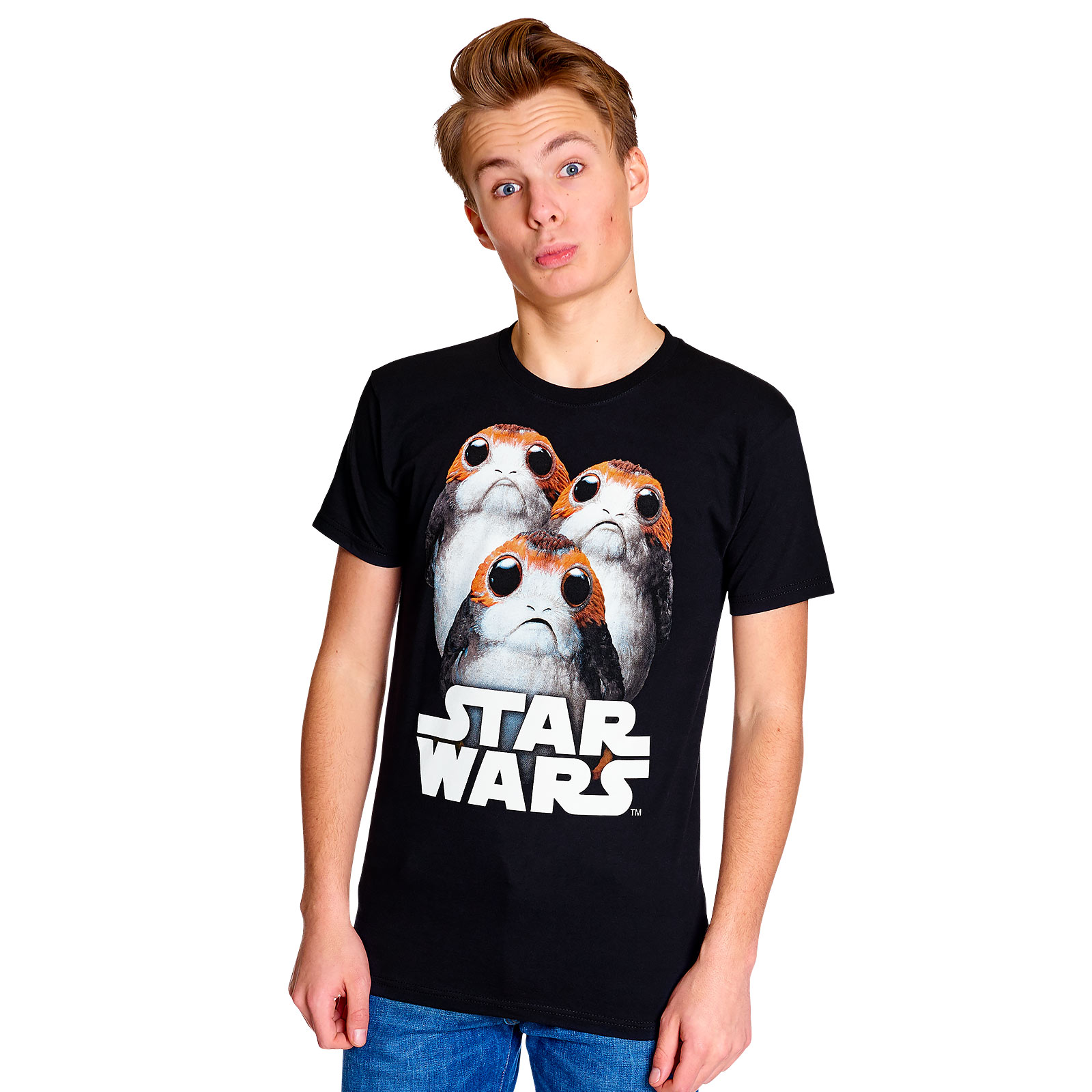Star Wars - T-Shirt Triple Porg noir