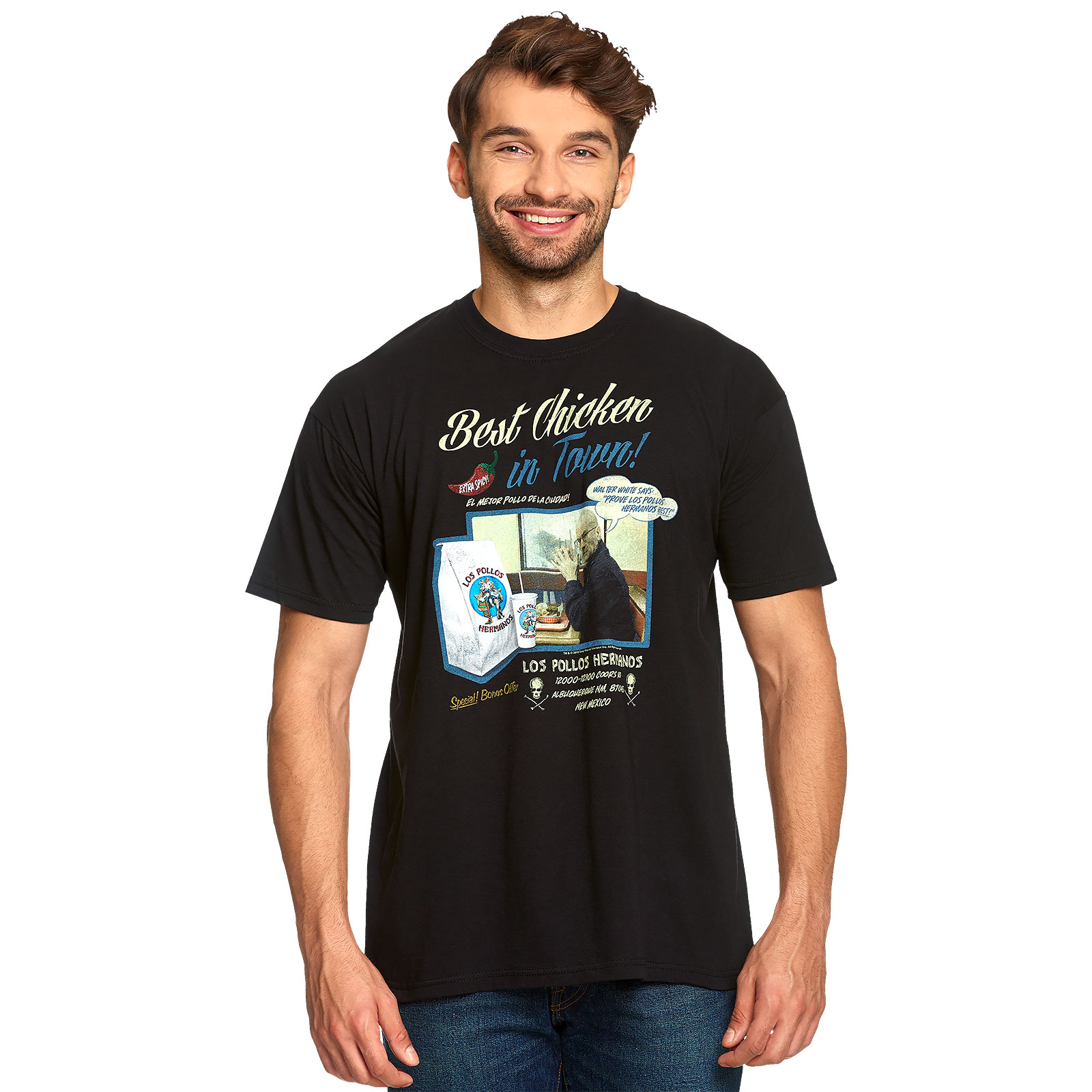 Breaking Bad - Los Pollos Hermanos Meilleur Poulet T-Shirt Noir