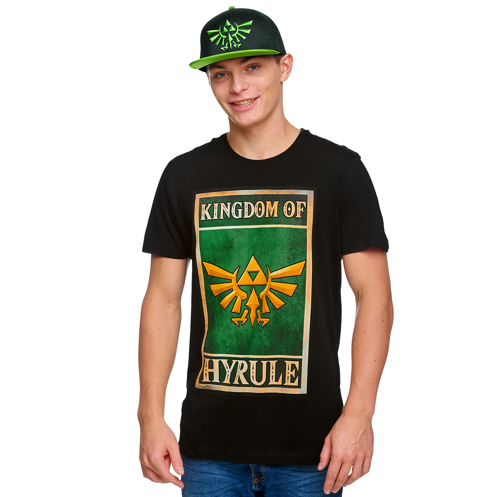 Zelda - Kingdom of Hyrule Propaganda Poster T-Shirt schwarz