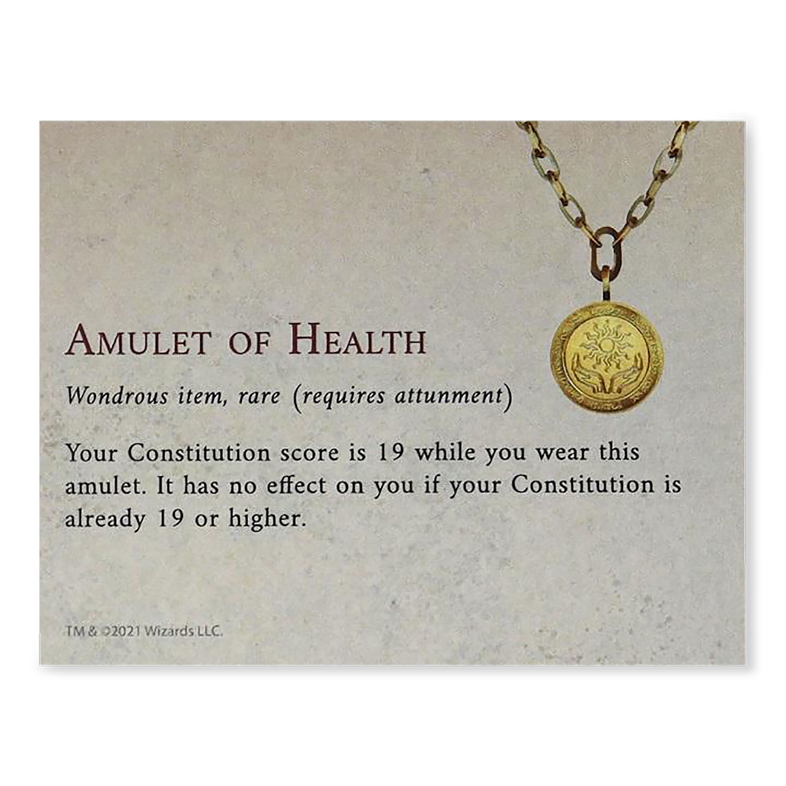 Dungeons & Dragons - Amulet of Health Medallion