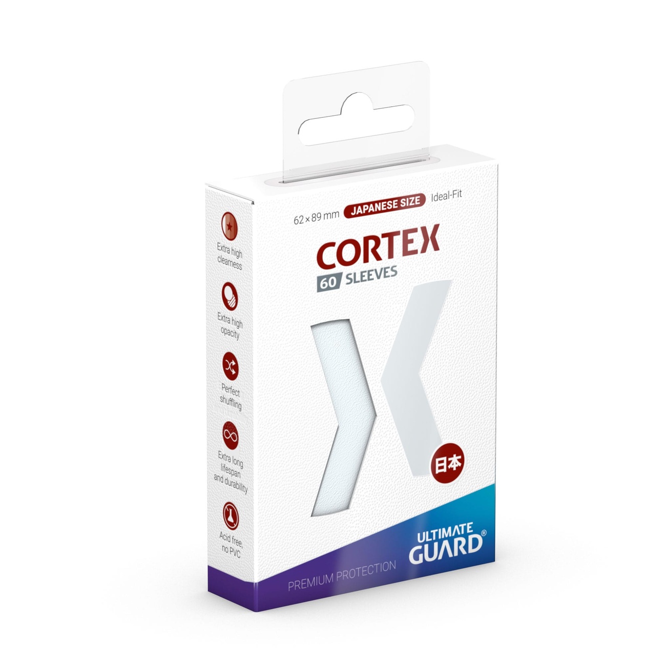 Ultimate Guard Cortex Sleeves Japanese Size (60) - Clear