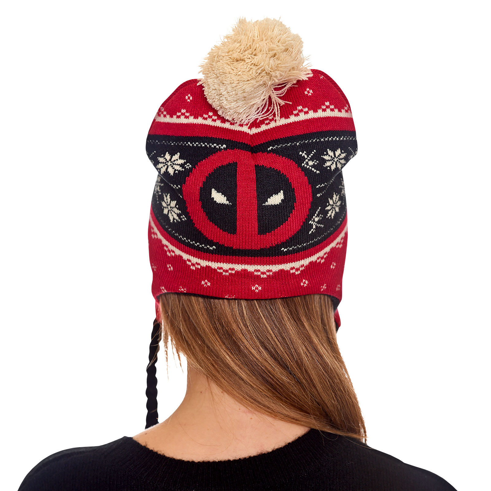 Deadpool - Logo Hat with Pom Poms