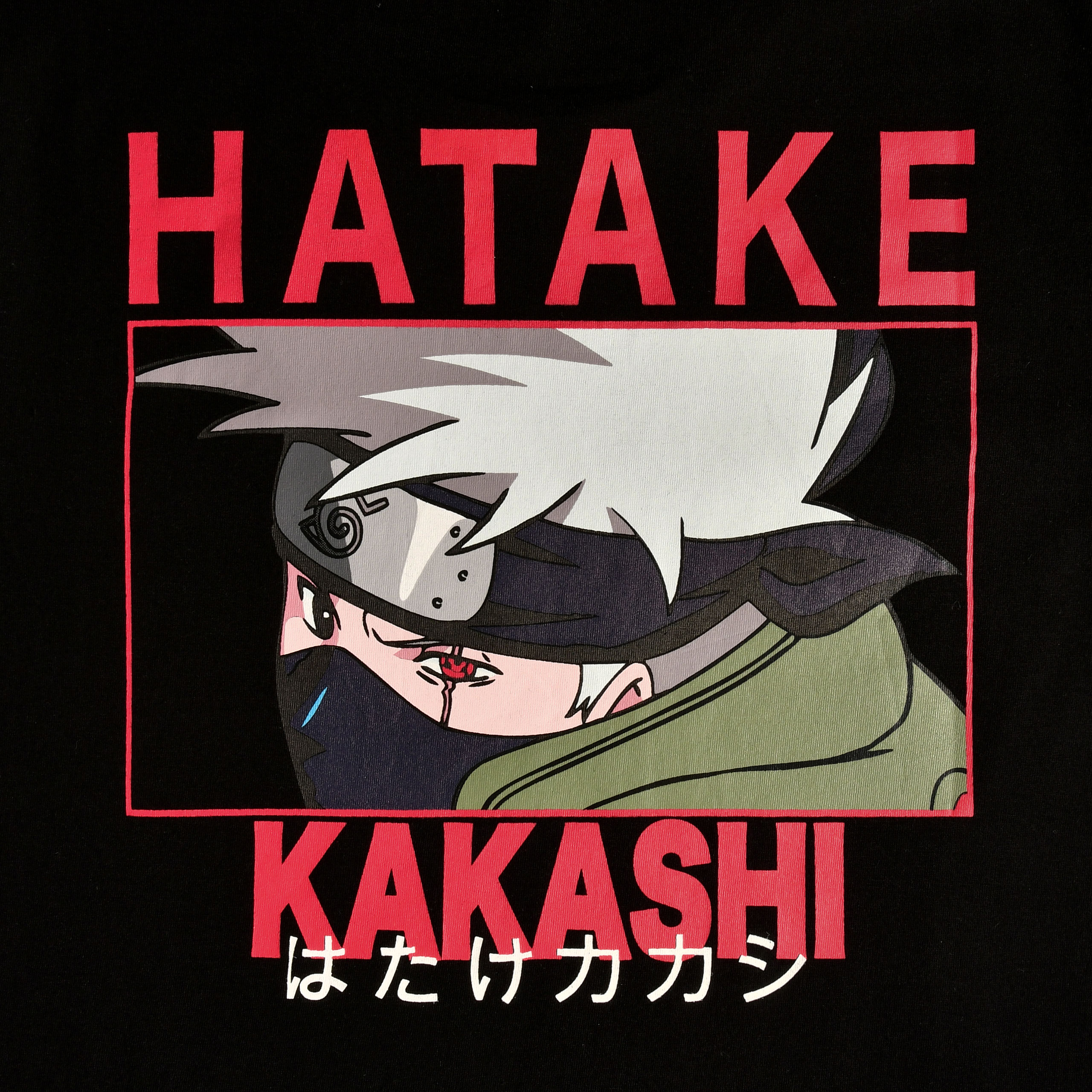 Naruto - Kakashi Hatake Poster T-Shirt schwarz