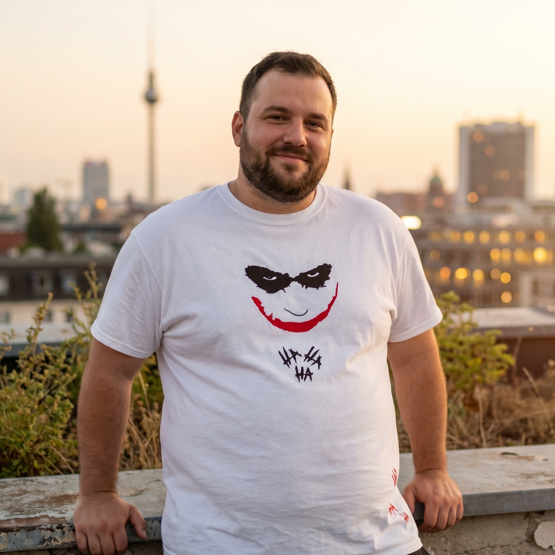 Joker - Hahaha T-shirt oversize premium bianca