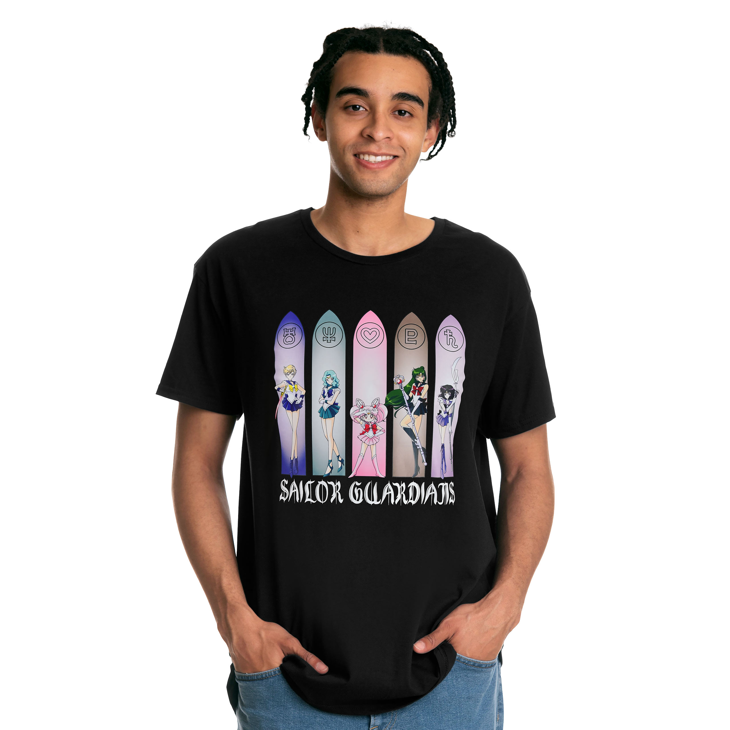 Sailor Moon - Sailor Guardians Outer Senshi T-Shirt schwarz