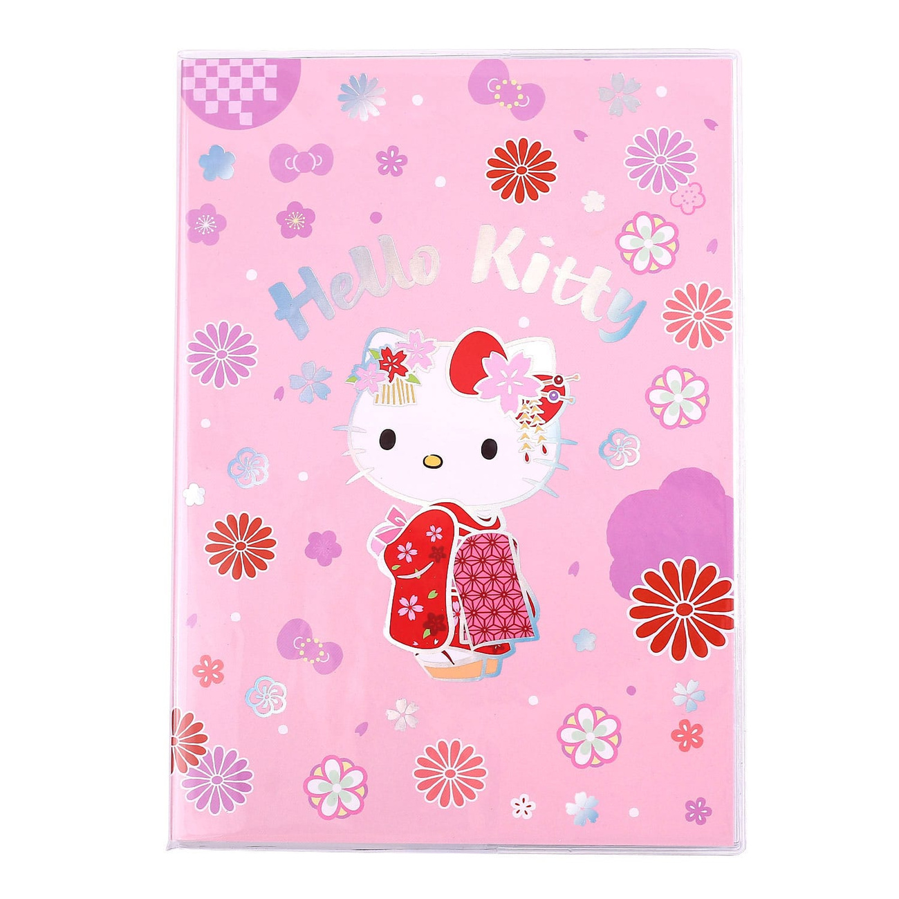 Sanrio Notebook Hello Kitty Kimono Holographic Checkered