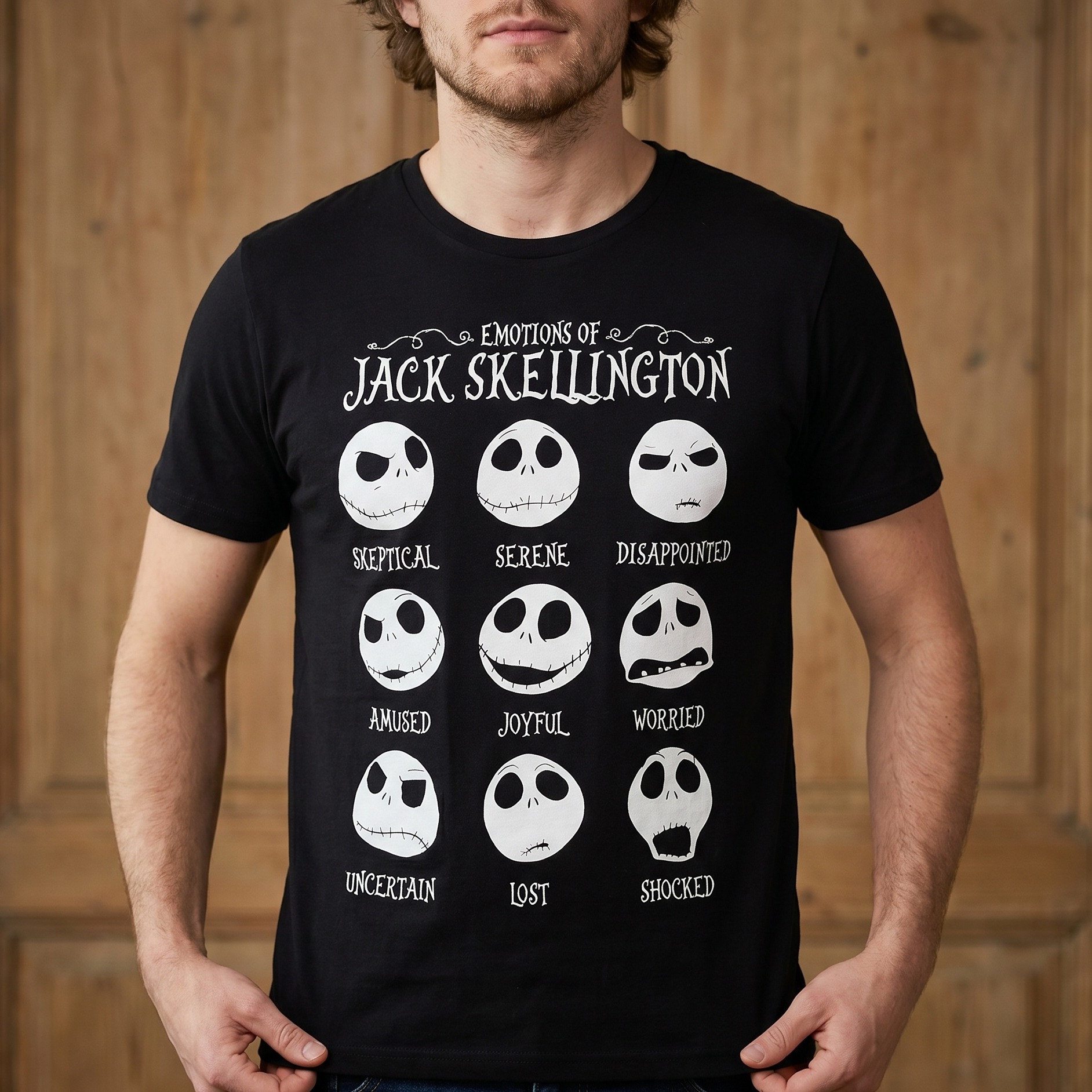 Nightmare Before Christmas - Jack Emotions Dames T-Shirt Zwart