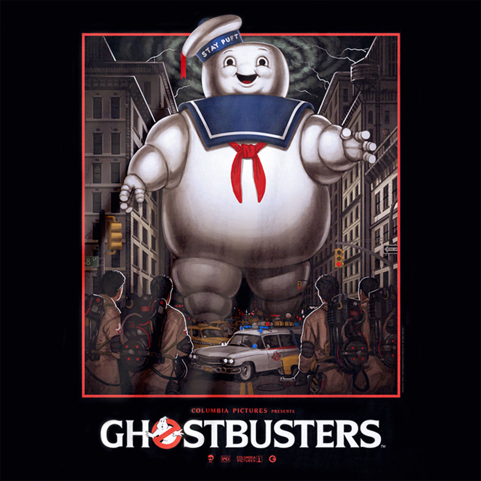 Ghostbusters - Marshmallow Man T-Shirt schwarz