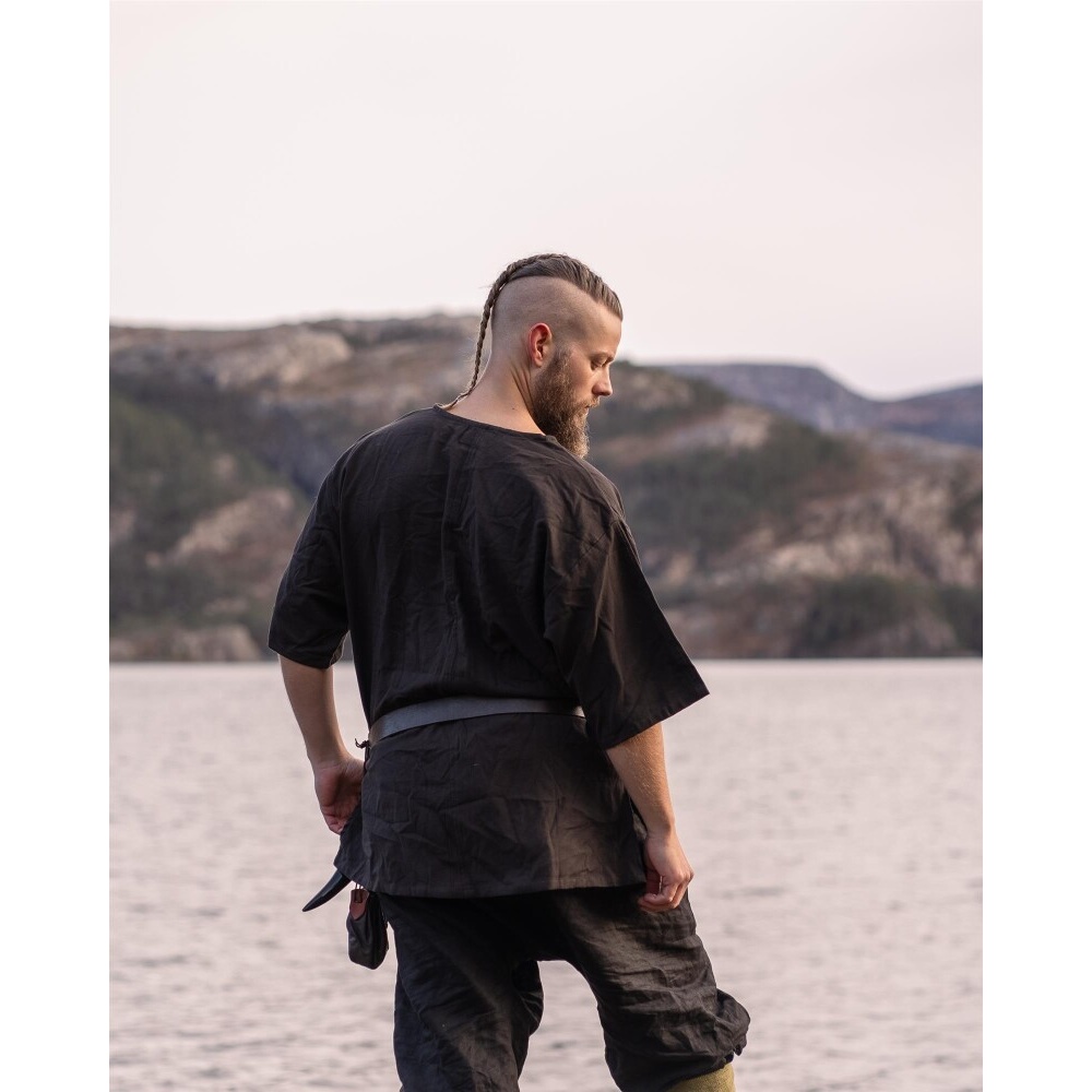 Medeltida kortärmad tunika Olaf brun