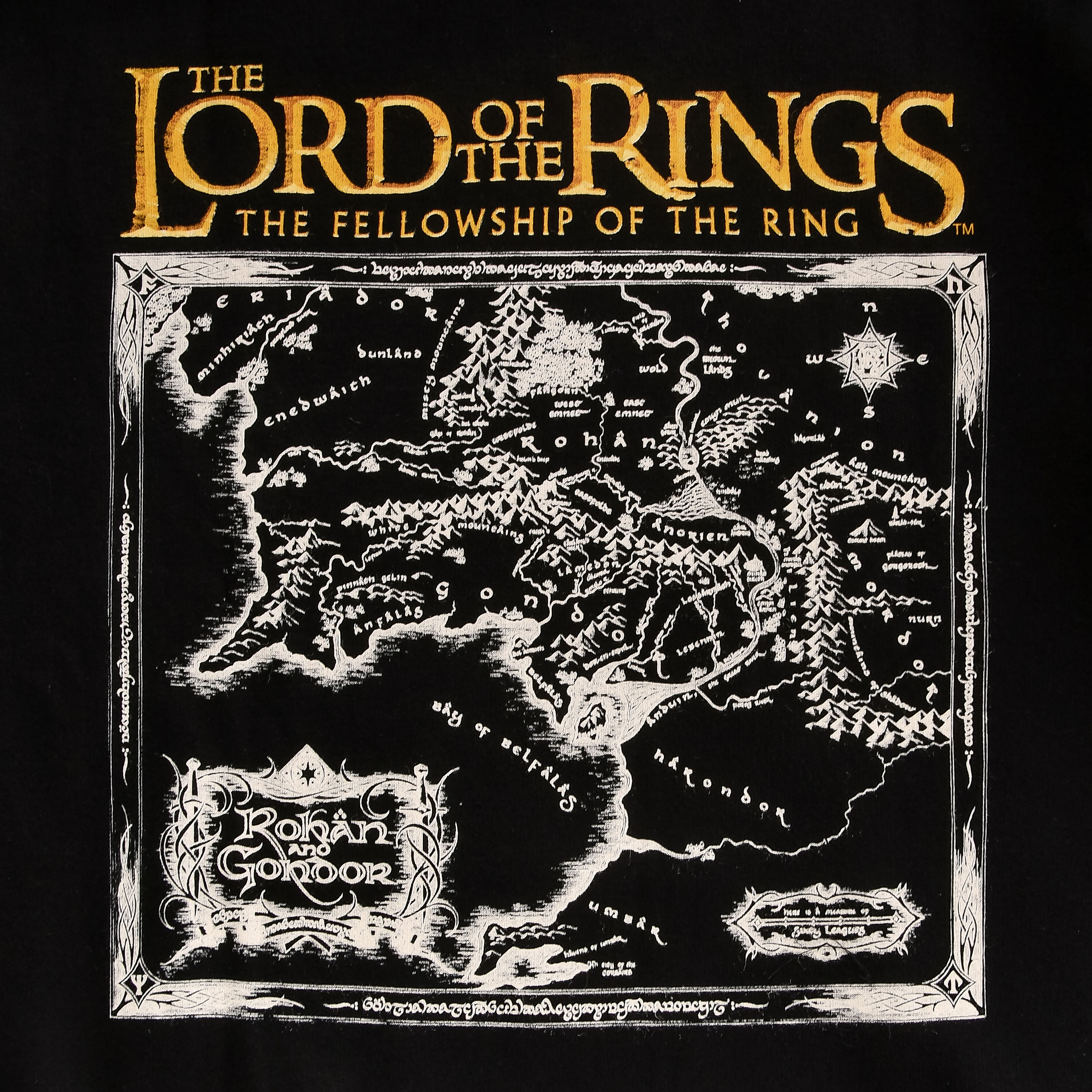 Lord of the Rings - Map of Middle Earth Hoodie Black