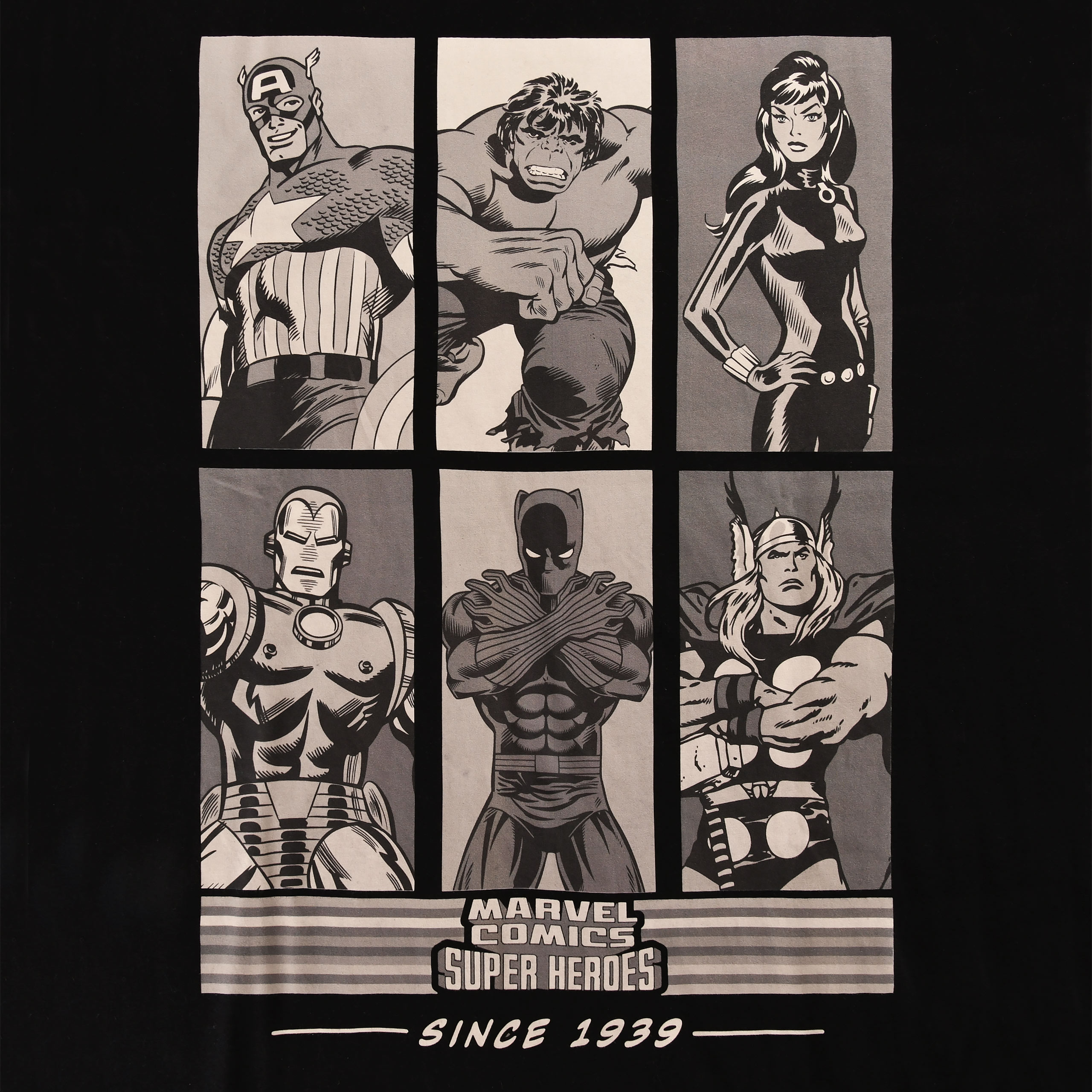 Marvel Comics - Super Heroes Since 1939 Oversize T-Shirt Black