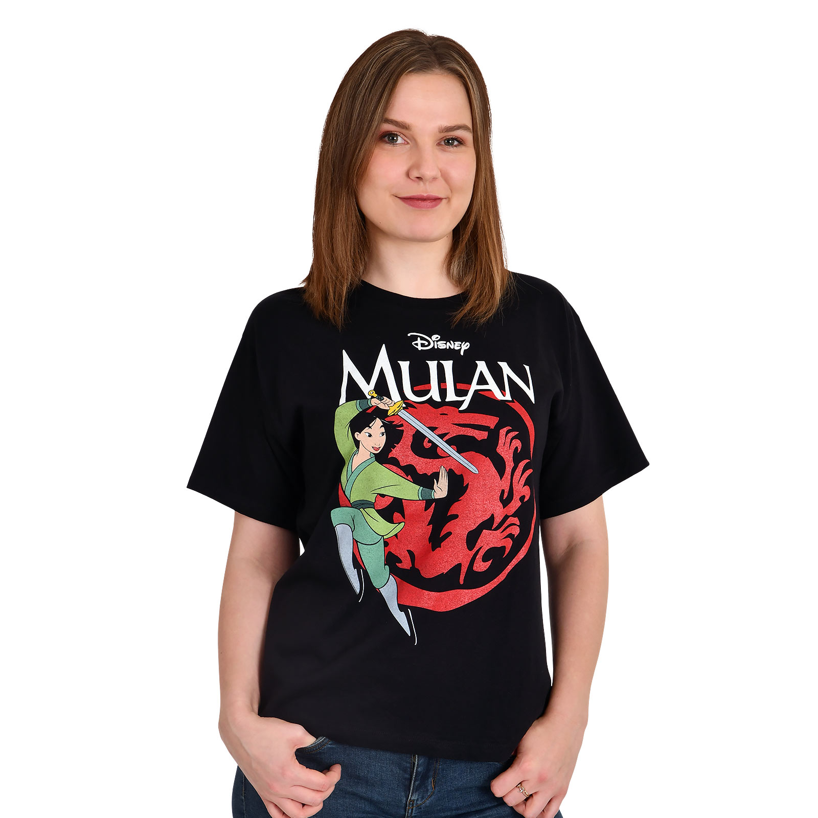 Mulan - Logo T-Shirt Damen schwarz