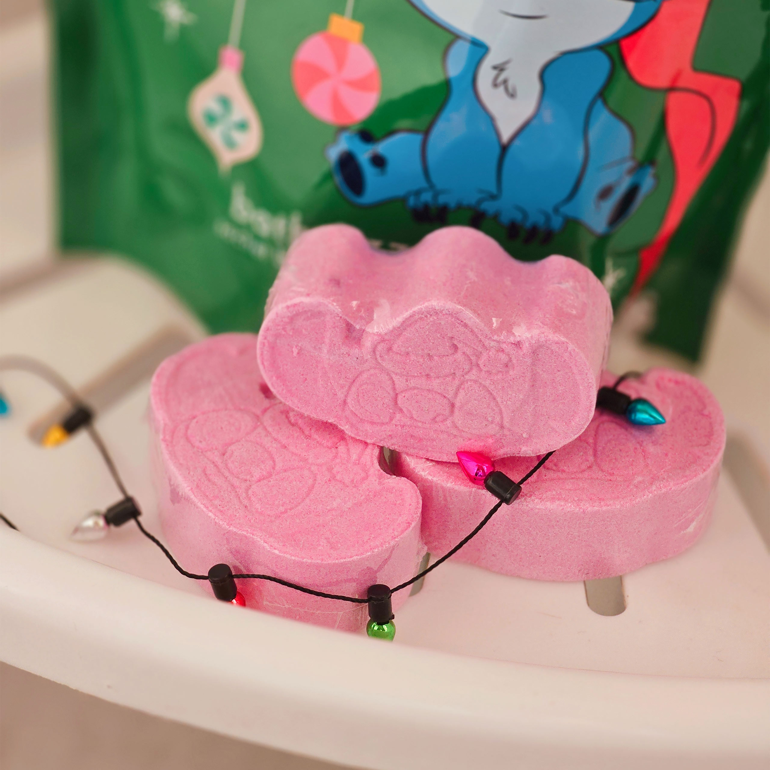 Stitch-mas Set van 6 badbruisballen - Lilo & Stitch