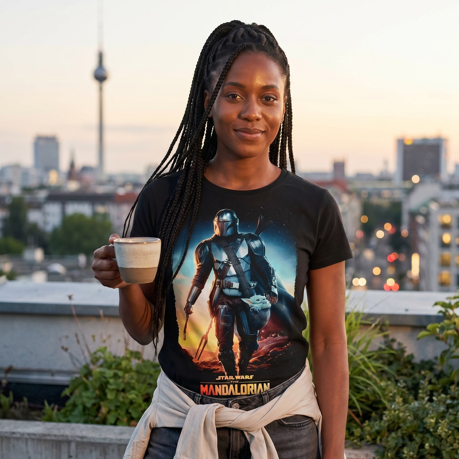 Through The Galaxy T-Shirt black - Star Wars Mandalorian