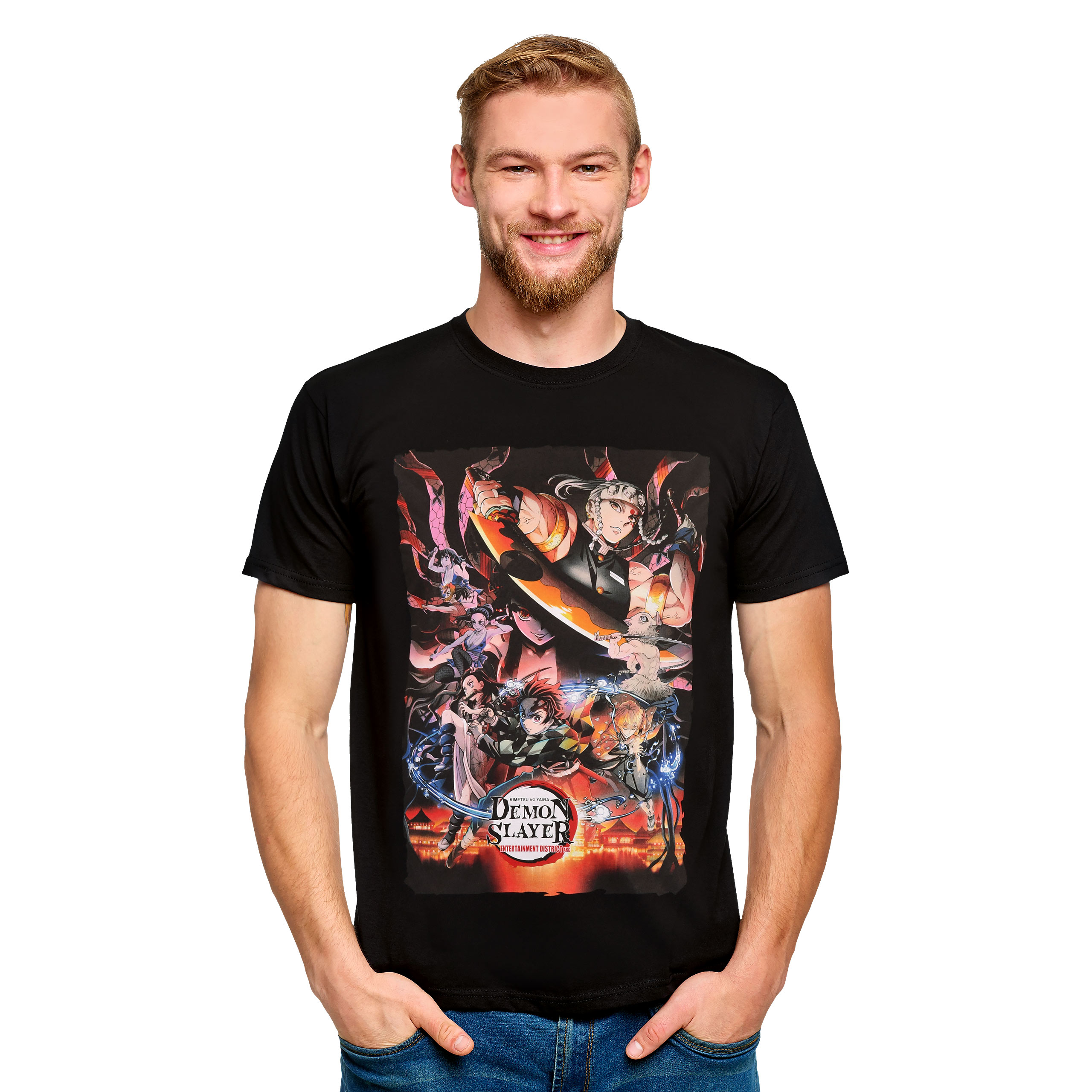 Demon Slayer - Personages T-Shirt zwart