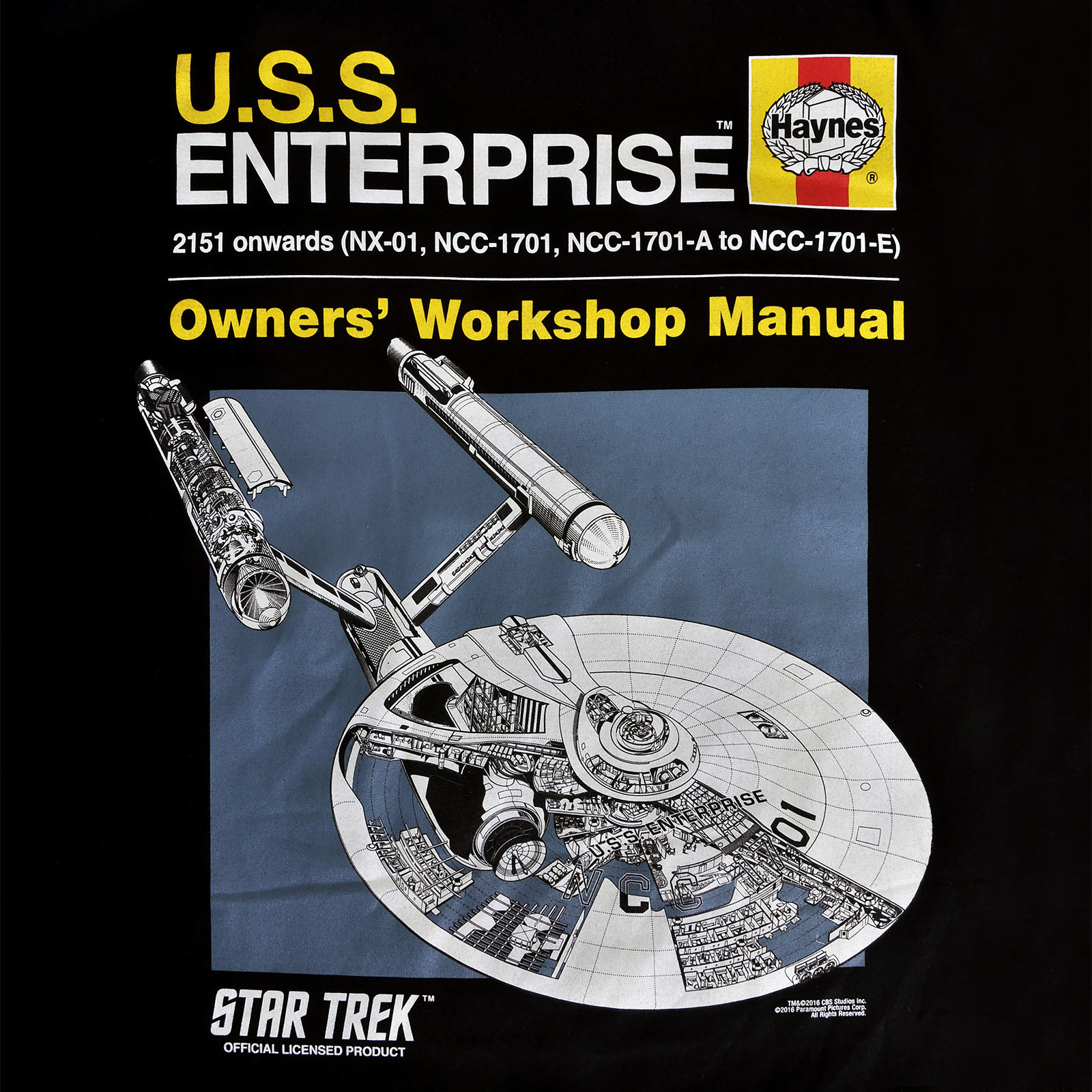Star Trek - T-shirt Haynes Manual noir