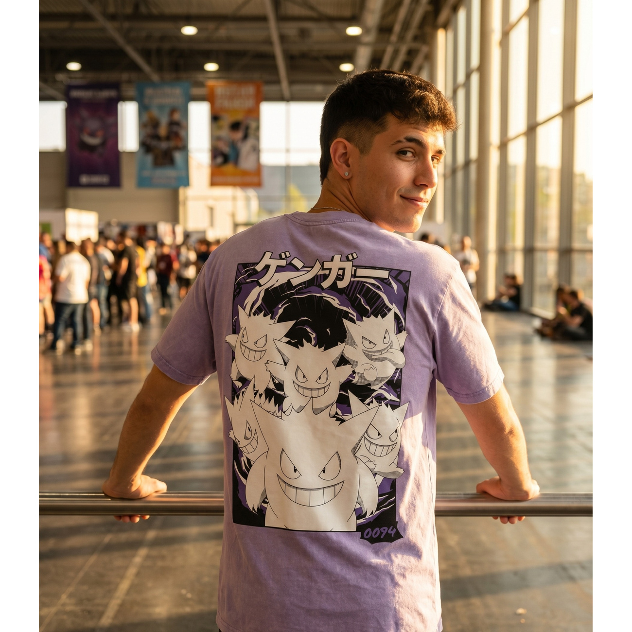 Pokémon – Koszulka vintage Gengar Katakana