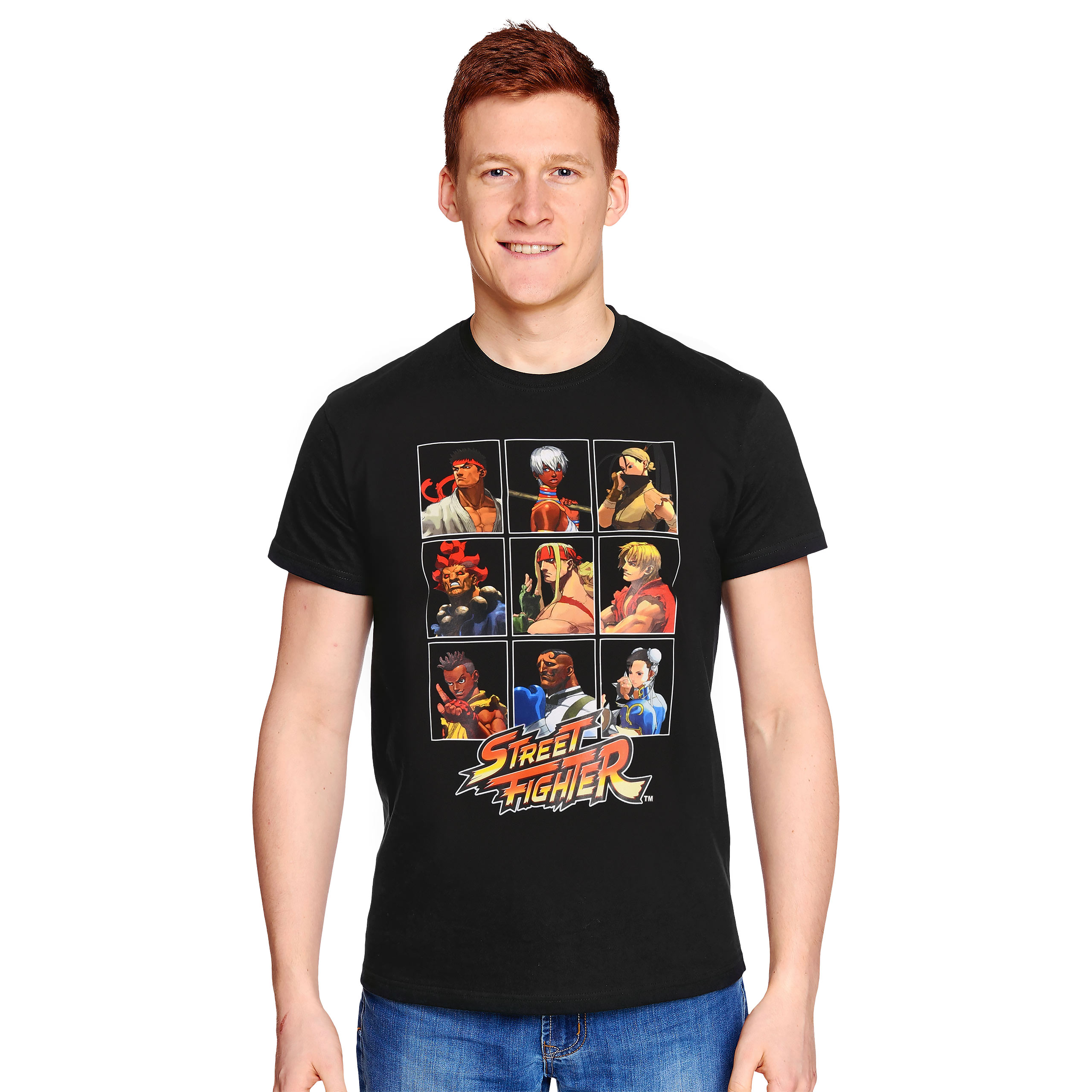 Street Fighter - T-shirt noir de personnages