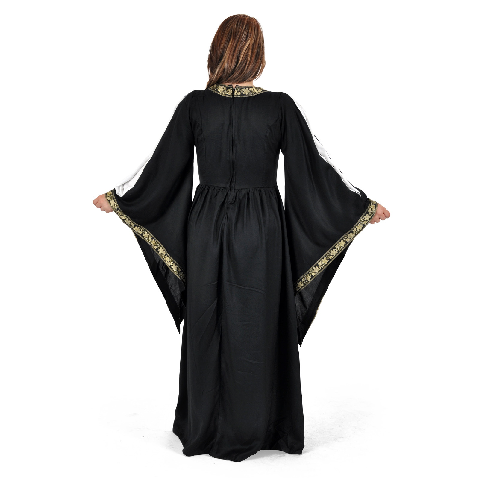 Middeleeuwse jurk Leila zwart