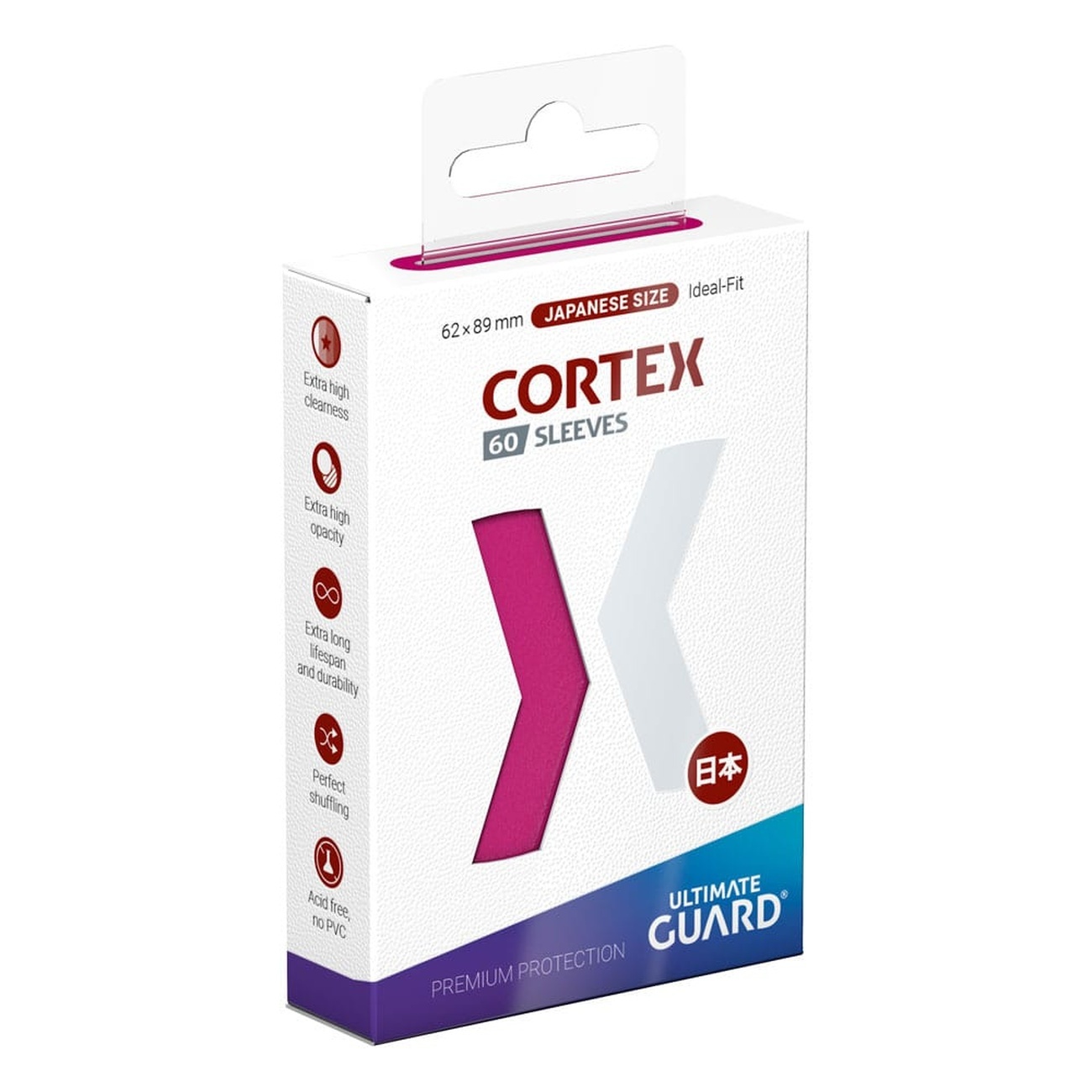 Ultimate Guard Cortex Sleeves japansk storlek (60) - Rosa